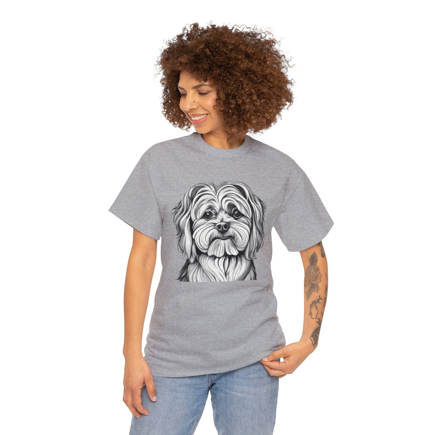 Maltese, Dog, Dog Lover, Unisex Heavy Cotton Tee