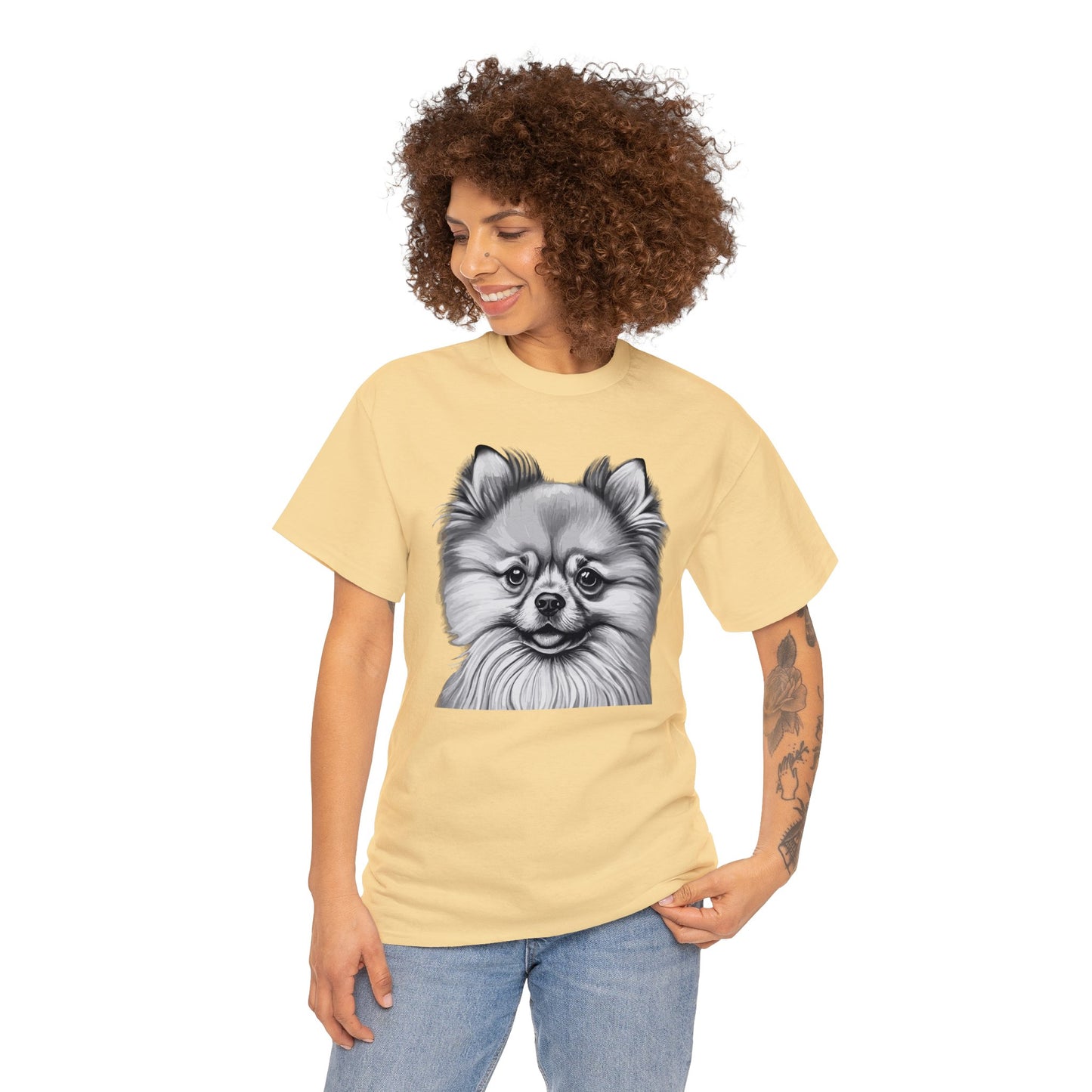 Pomeranian, Dog, Dog Lover, Unisex Heavy Cotton Tee