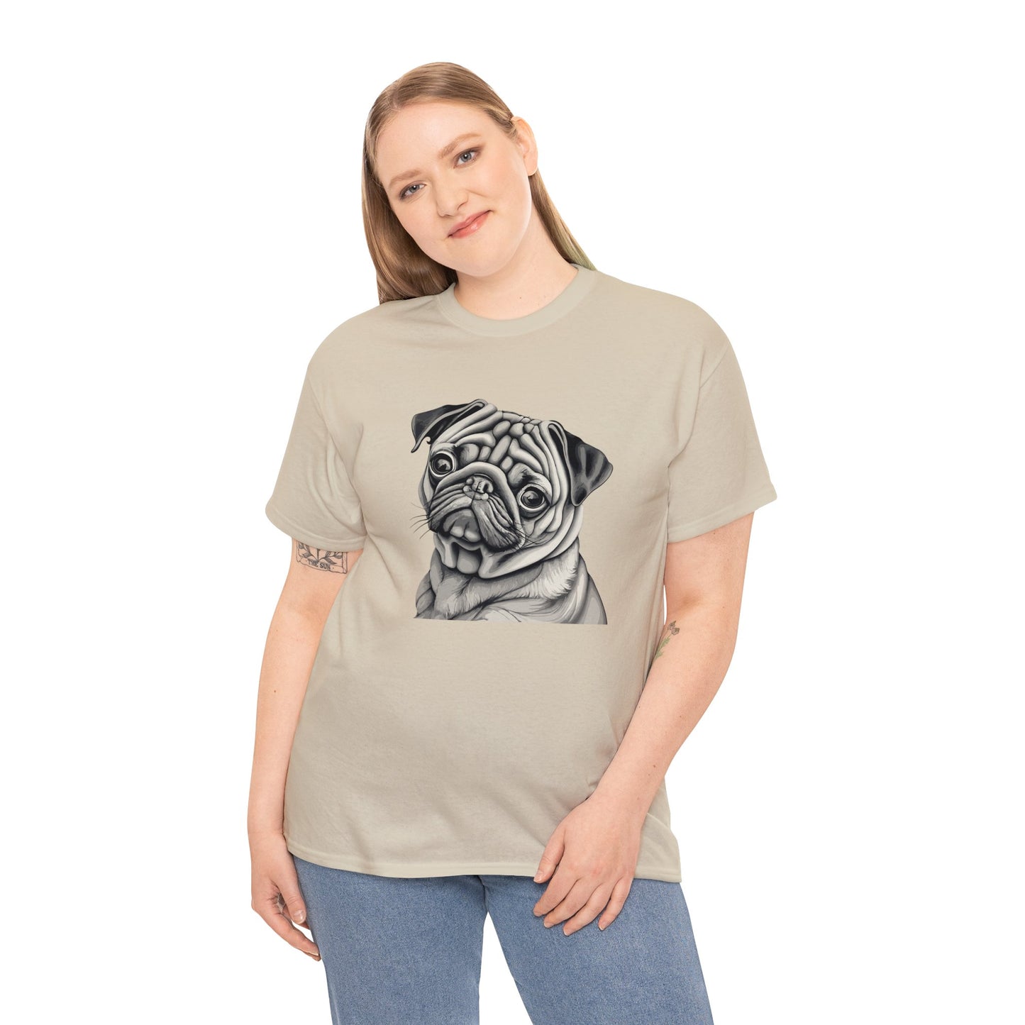 Pug, Dog, Dog Lover, Unisex Heavy Cotton Tee