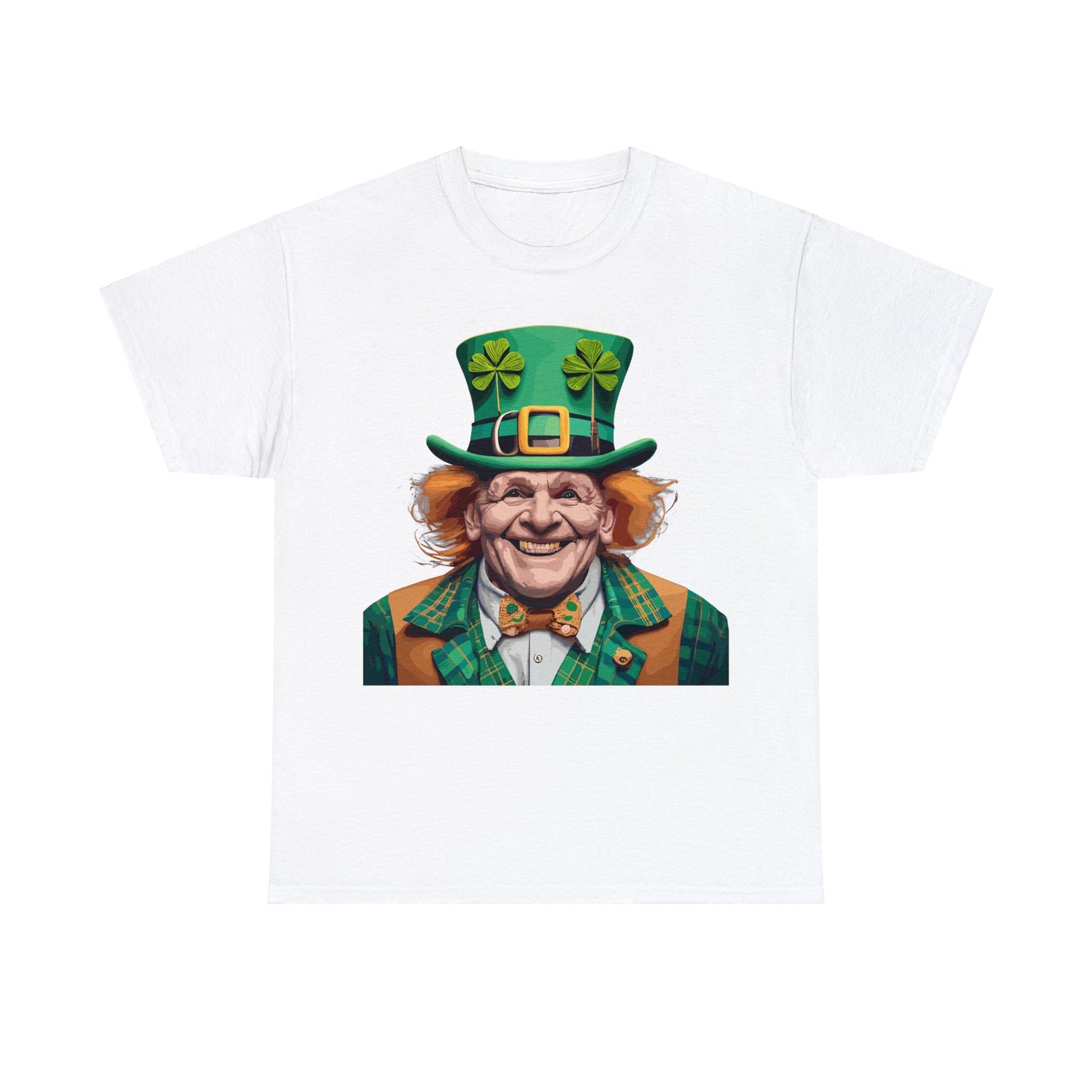 Happy St Patrick's Day, Leprechaun, Holiday, Irish, Family, Clover, Lucky, Unisex Heavy Cotton Tee