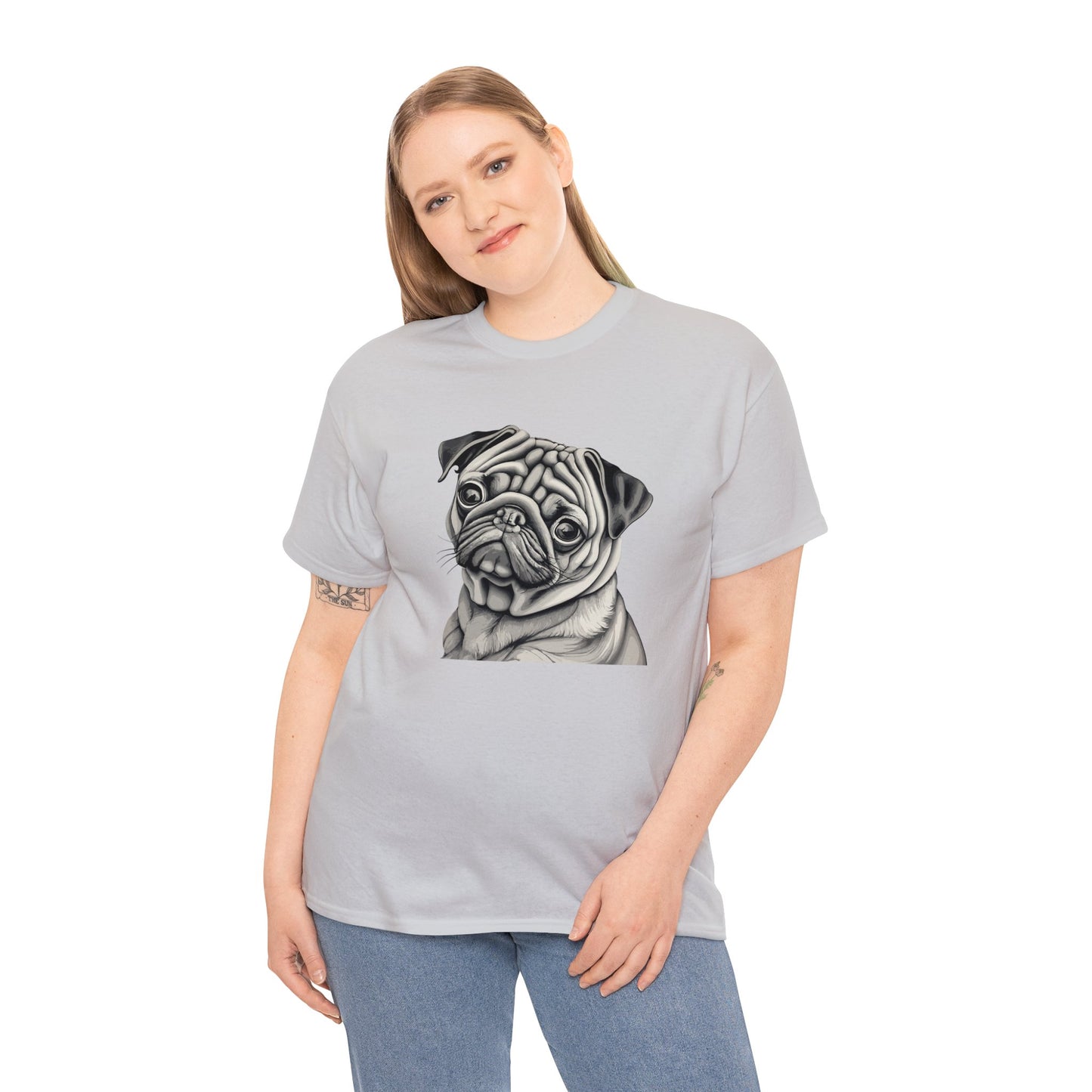 Pug, Dog, Dog Lover, Unisex Heavy Cotton Tee