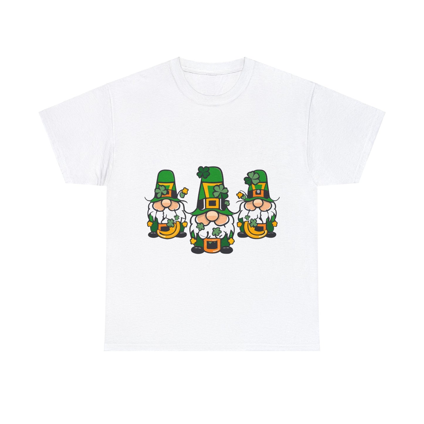 Happy St Patrick's Day, Gnome, Holiday, Irish, Family, Clover, Lucky, Unisex Heavy Cotton Tee