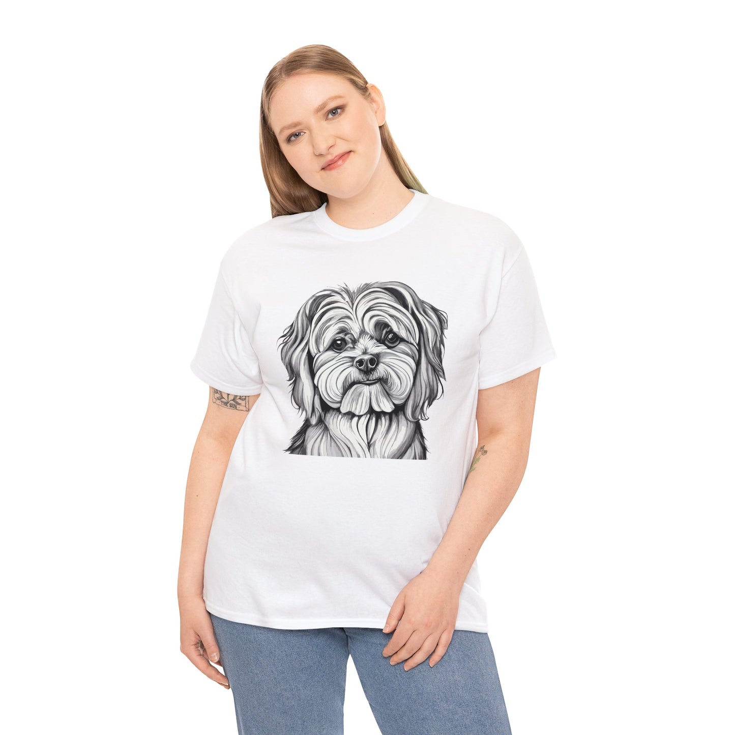 Maltese, Dog, Dog Lover, Unisex Heavy Cotton Tee