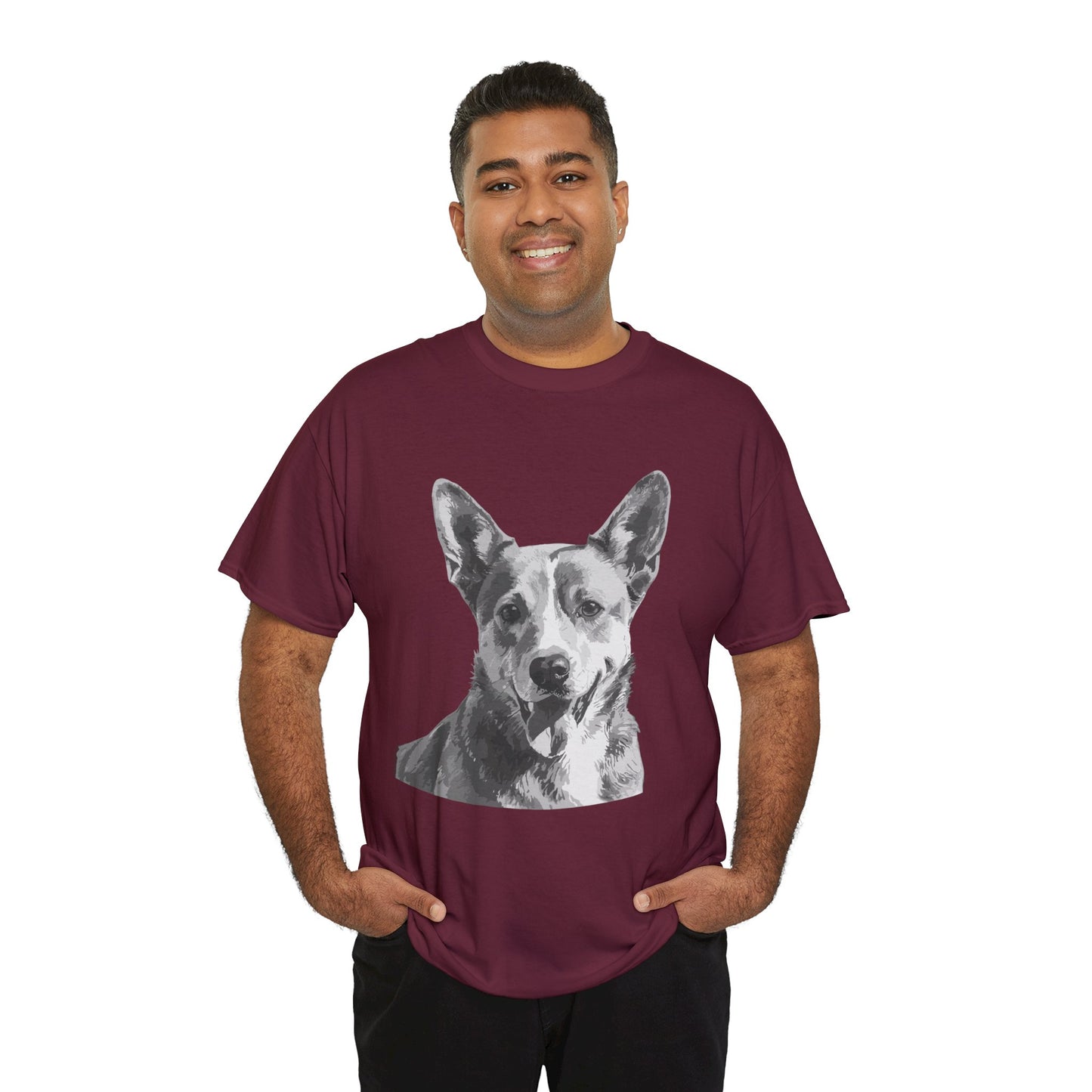 Australian Cattle Dog, Dog, Cute, Puppy, Love, Family Unisex Heavy Cotton Tee