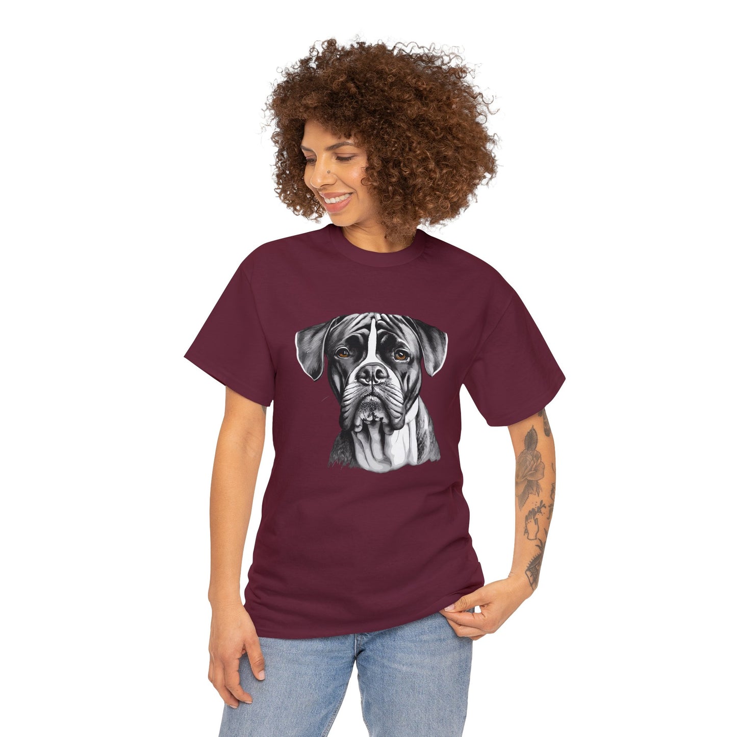 Boxer, Dog, Dog Lover, Unisex Heavy Cotton Tee