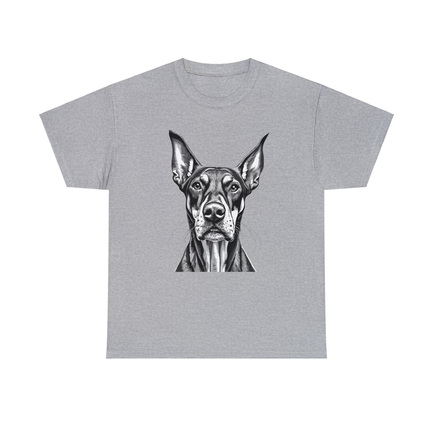Doberman Pinscher, Dog, Cute, Puppy, Love, Family, Unisex Heavy Cotton Tee