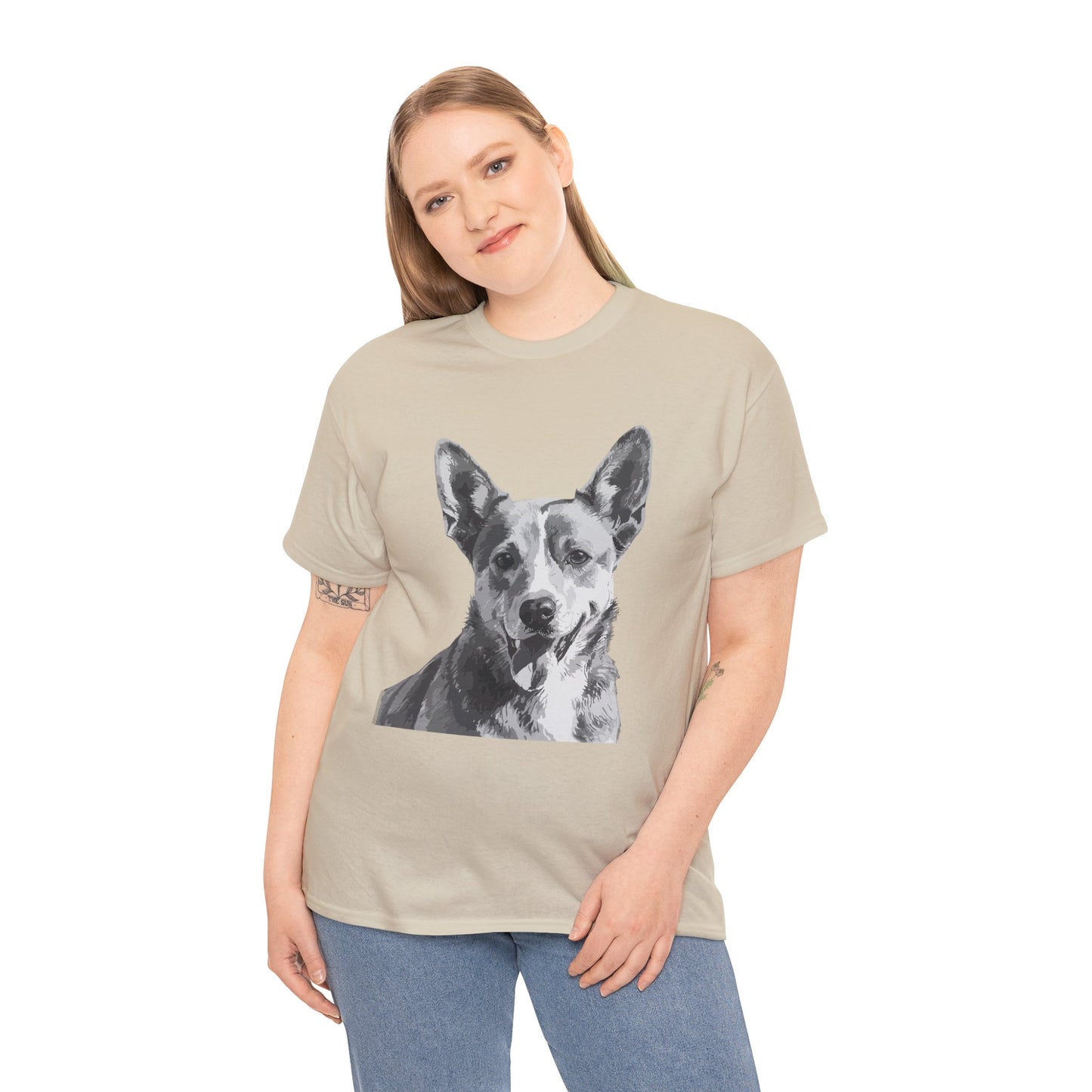 Australian Cattle Dog, Dog, Cute, Puppy, Love, Family Unisex Heavy Cotton Tee