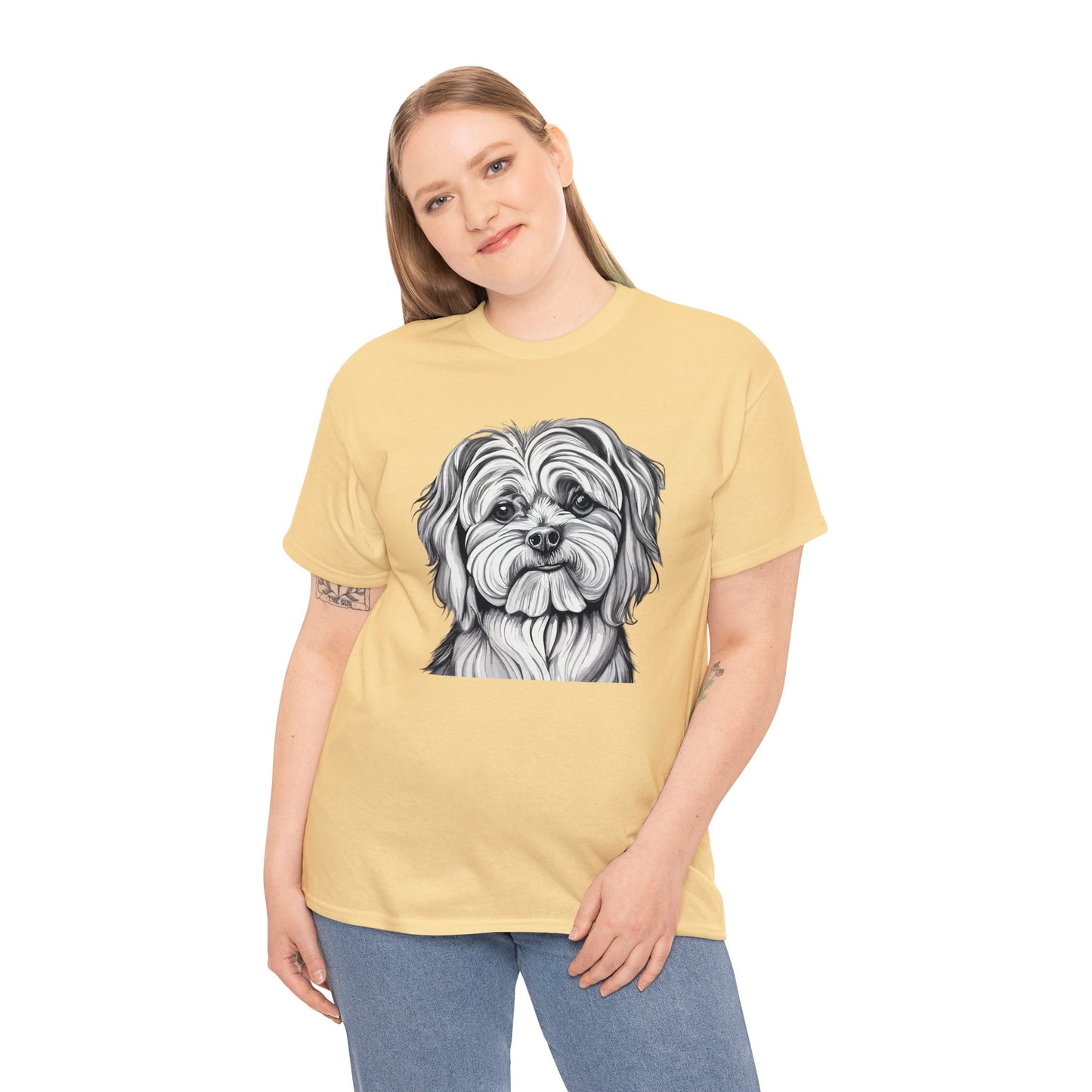 Maltese, Dog, Dog Lover, Unisex Heavy Cotton Tee