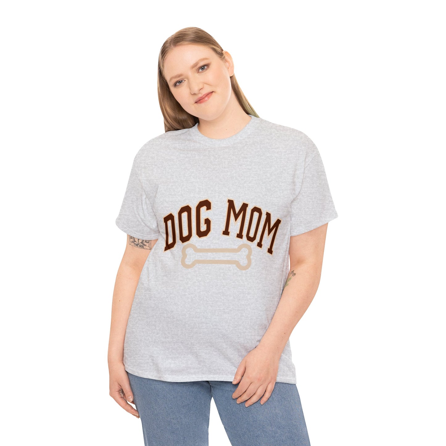 Dog Mom, Love, Dog, Mom, Puppy, Family, Unisex Heavy Cotton Tee