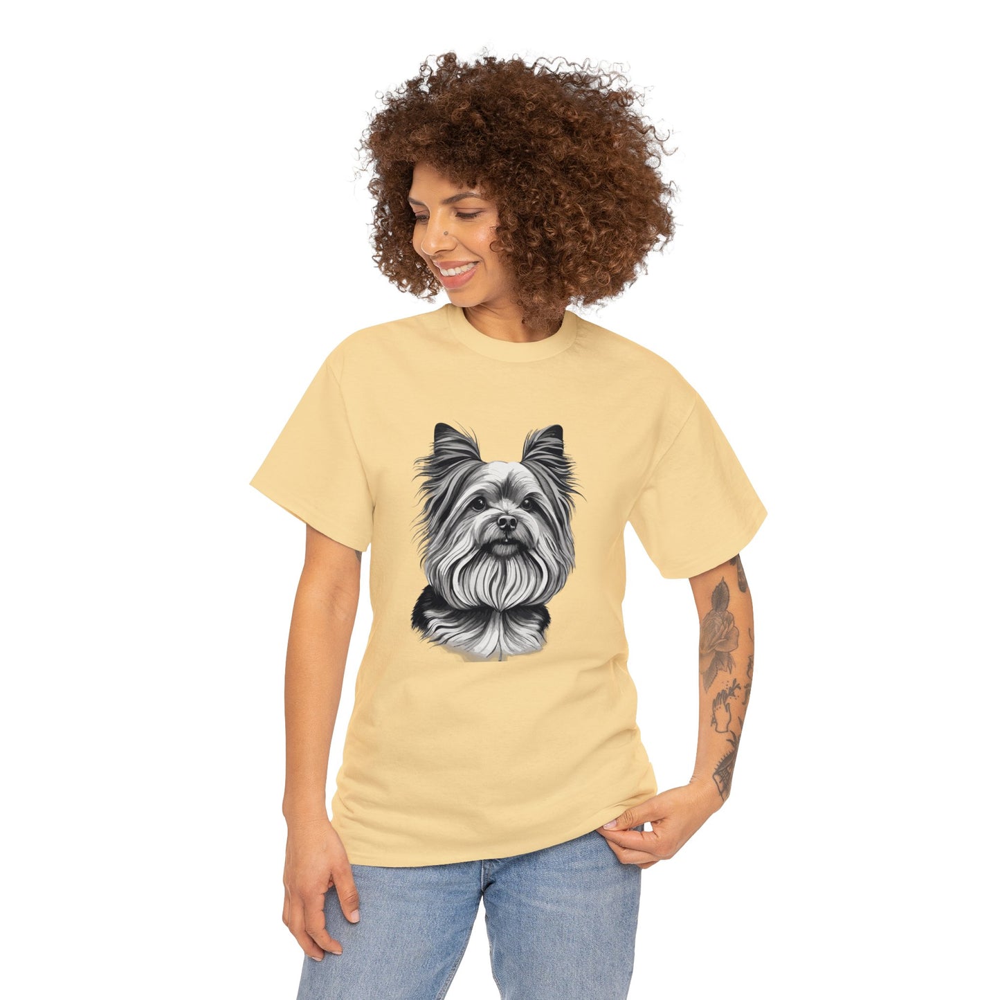 Yorkie, Dog, Dog Lover, Unisex Heavy Cotton Tee
