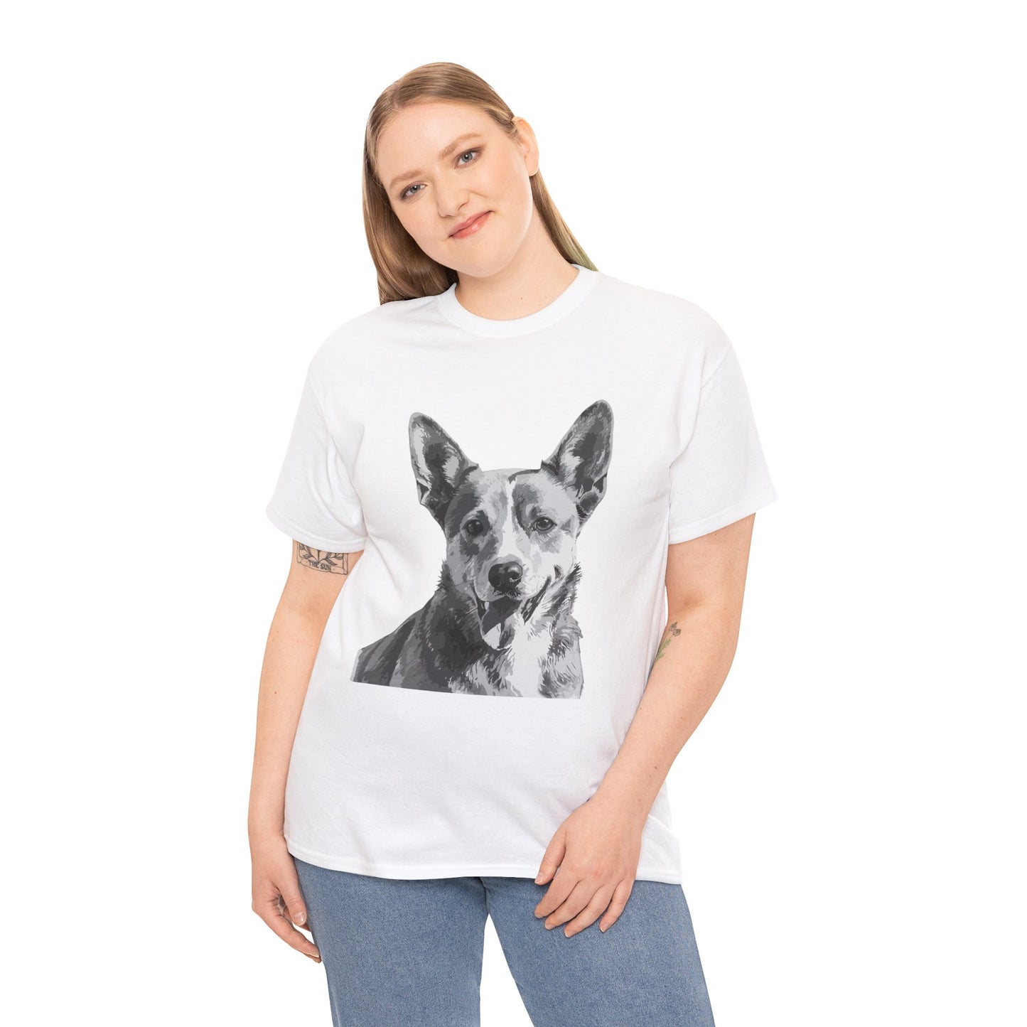 Australian Cattle Dog, Dog, Cute, Puppy, Love, Family Unisex Heavy Cotton Tee