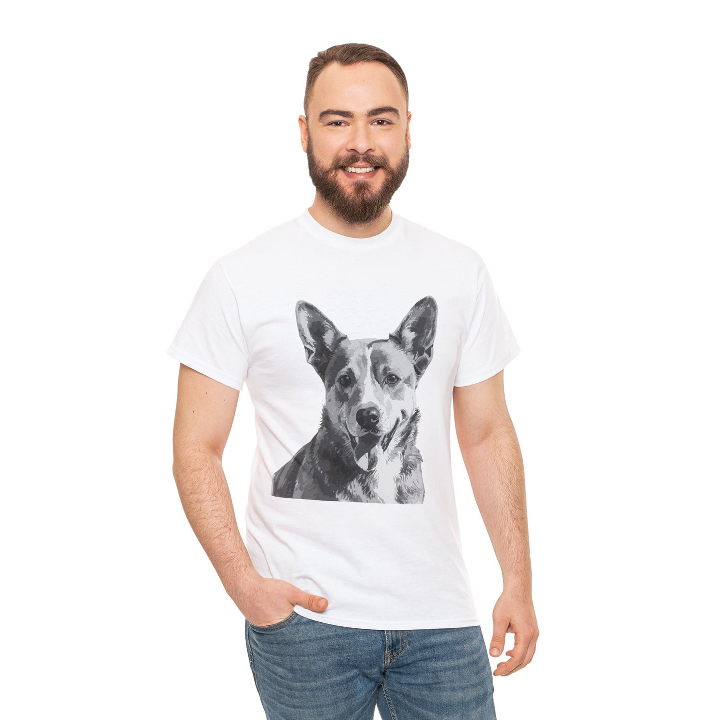 Australian Cattle Dog, Dog, Cute, Puppy, Love, Family Unisex Heavy Cotton Tee