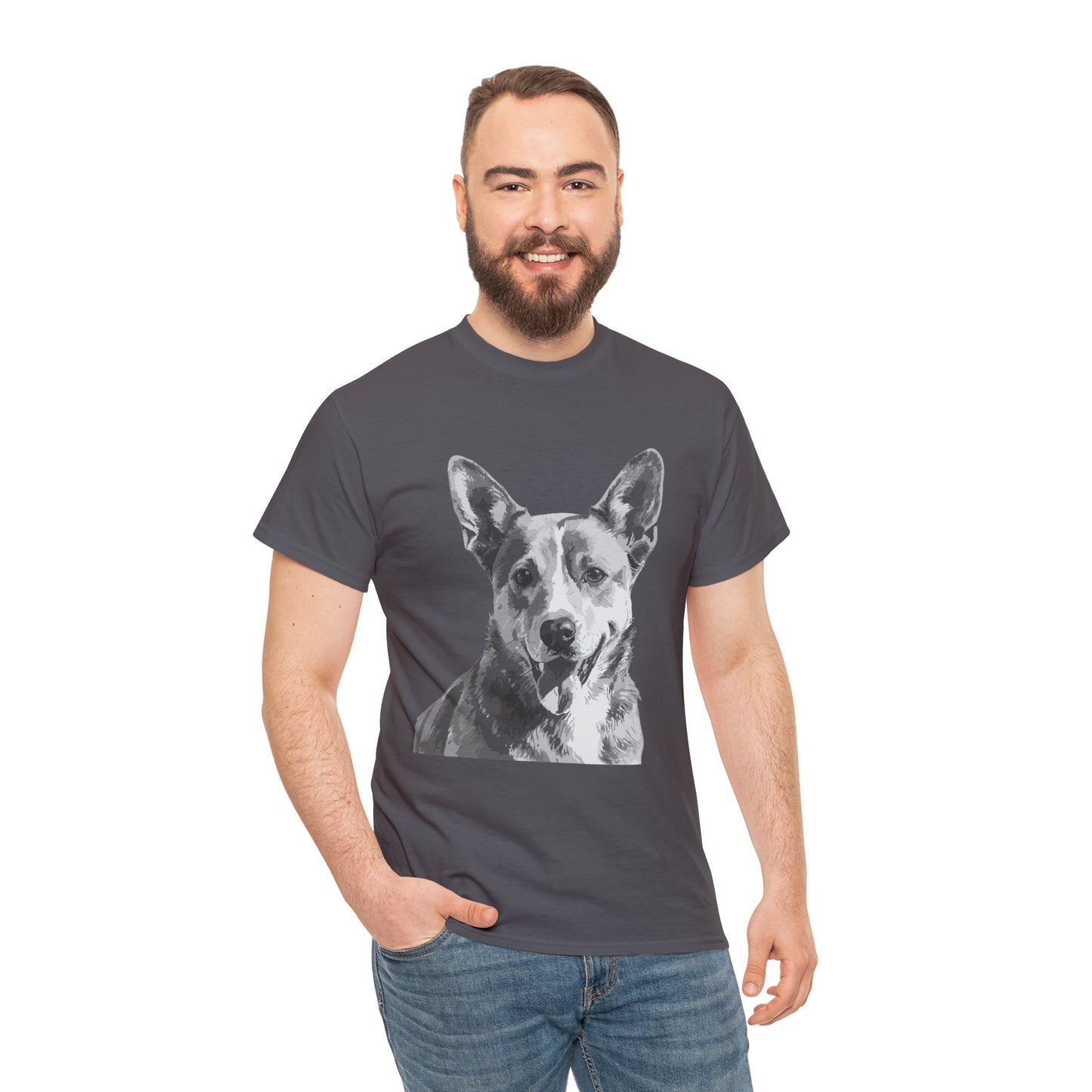 Australian Cattle Dog, Dog, Cute, Puppy, Love, Family Unisex Heavy Cotton Tee