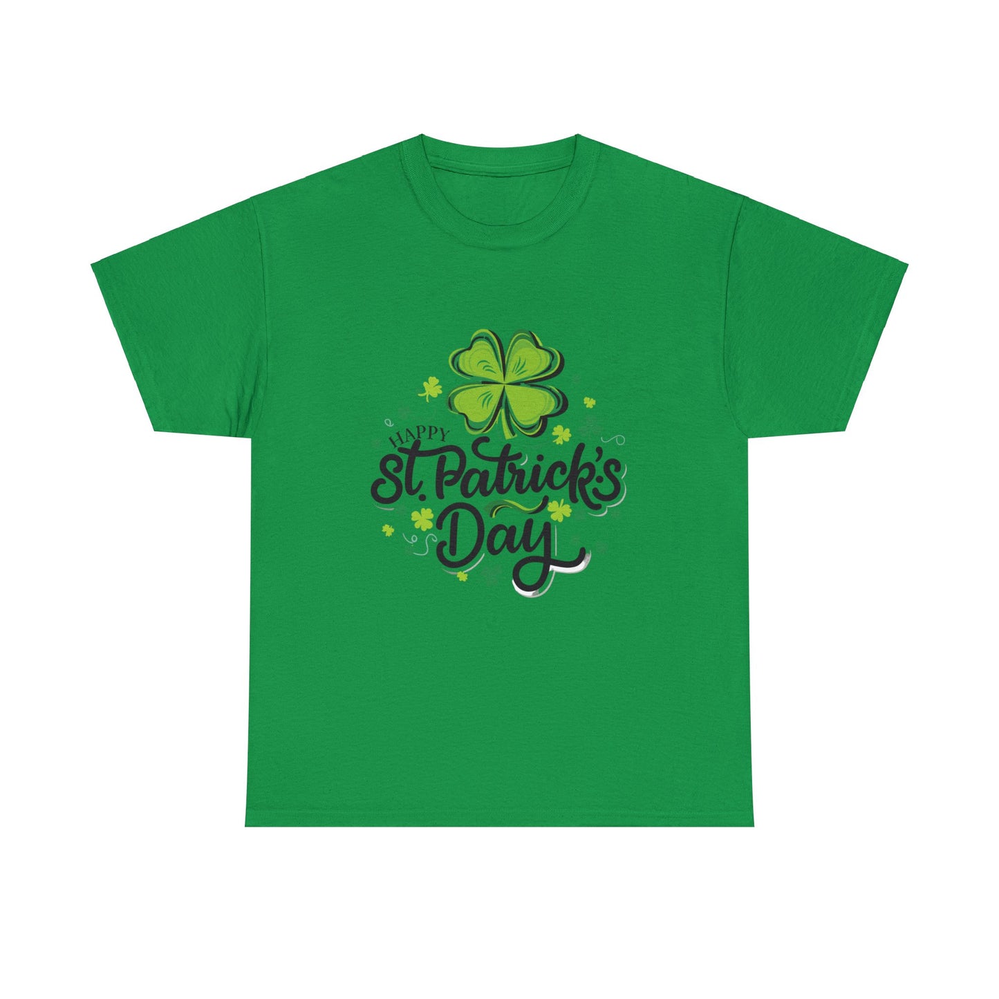Happy St Patrick's Day, Holiday, Irish, Family, Clover, Lucky, Unisex Heavy Cotton Tee