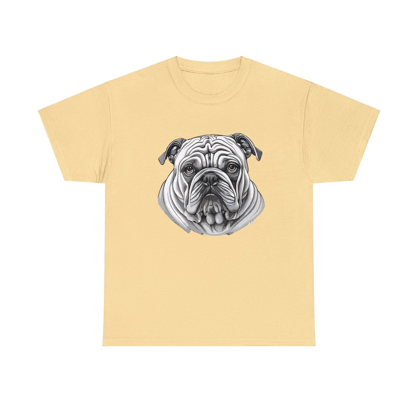 Bull Dog, Dog, Dog Lover, Unisex Heavy Cotton Tee