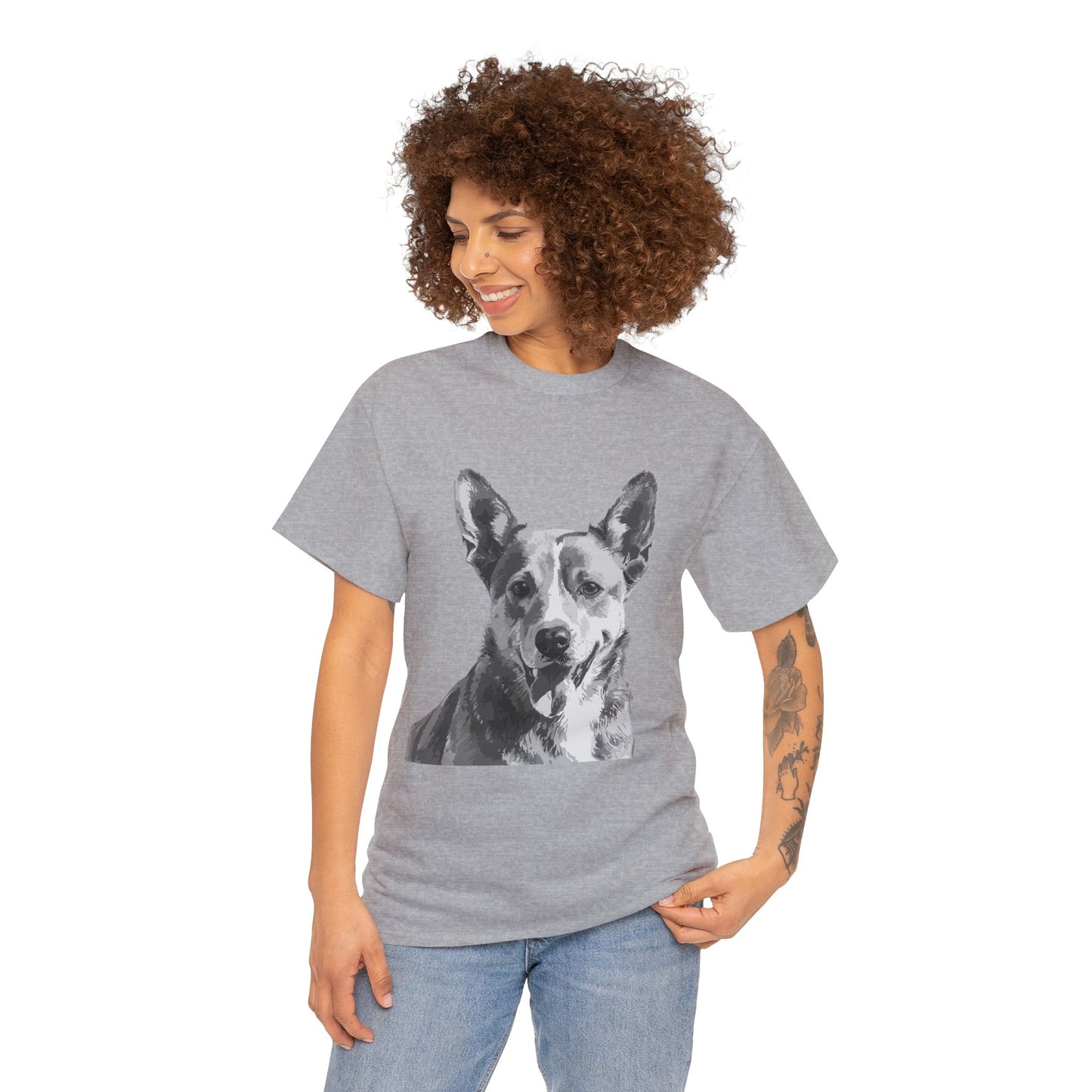 Australian Cattle Dog, Dog, Cute, Puppy, Love, Family Unisex Heavy Cotton Tee