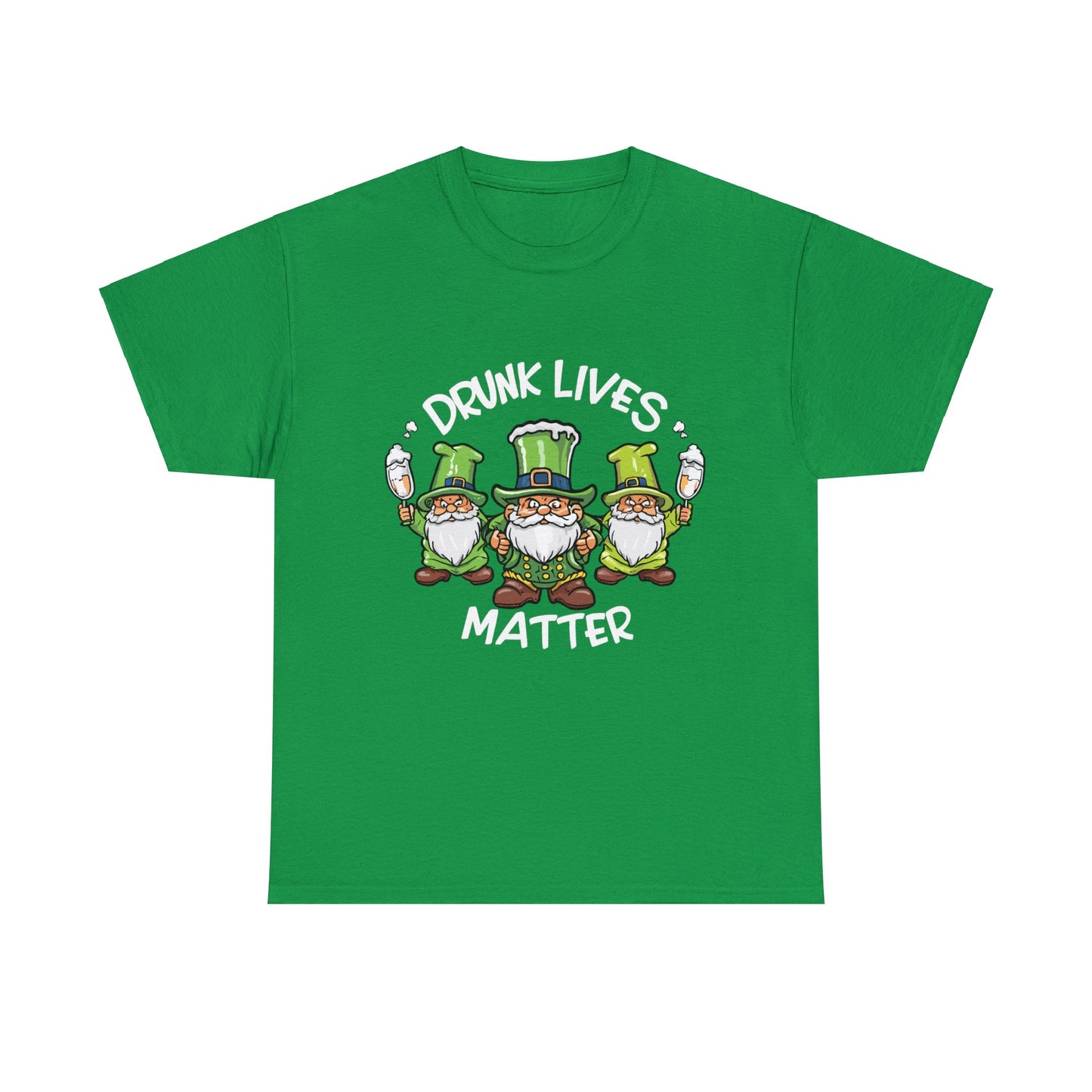 Drunk Lives, Irish, St Patrick's, Holiday, Gnone, Leprechaun, Unisex Heavy Cotton Tee