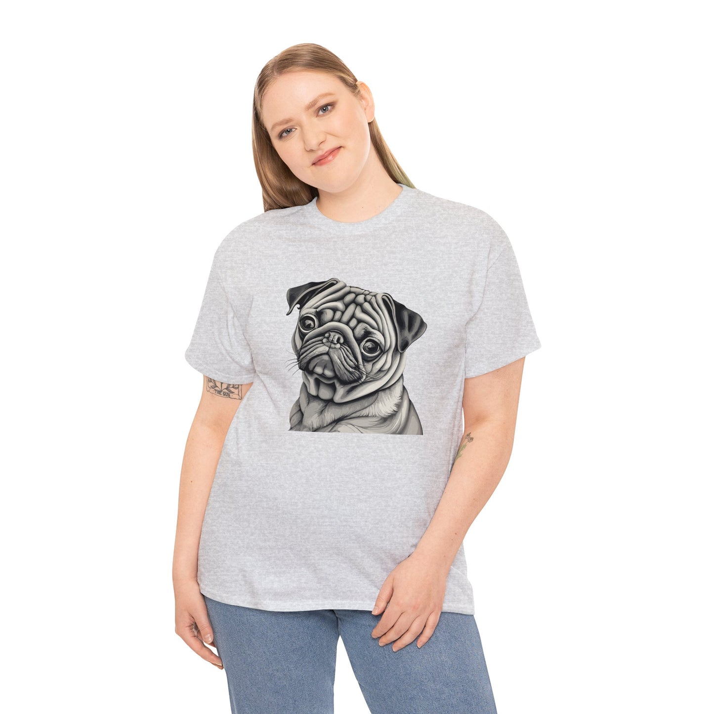 Pug, Dog, Dog Lover, Unisex Heavy Cotton Tee