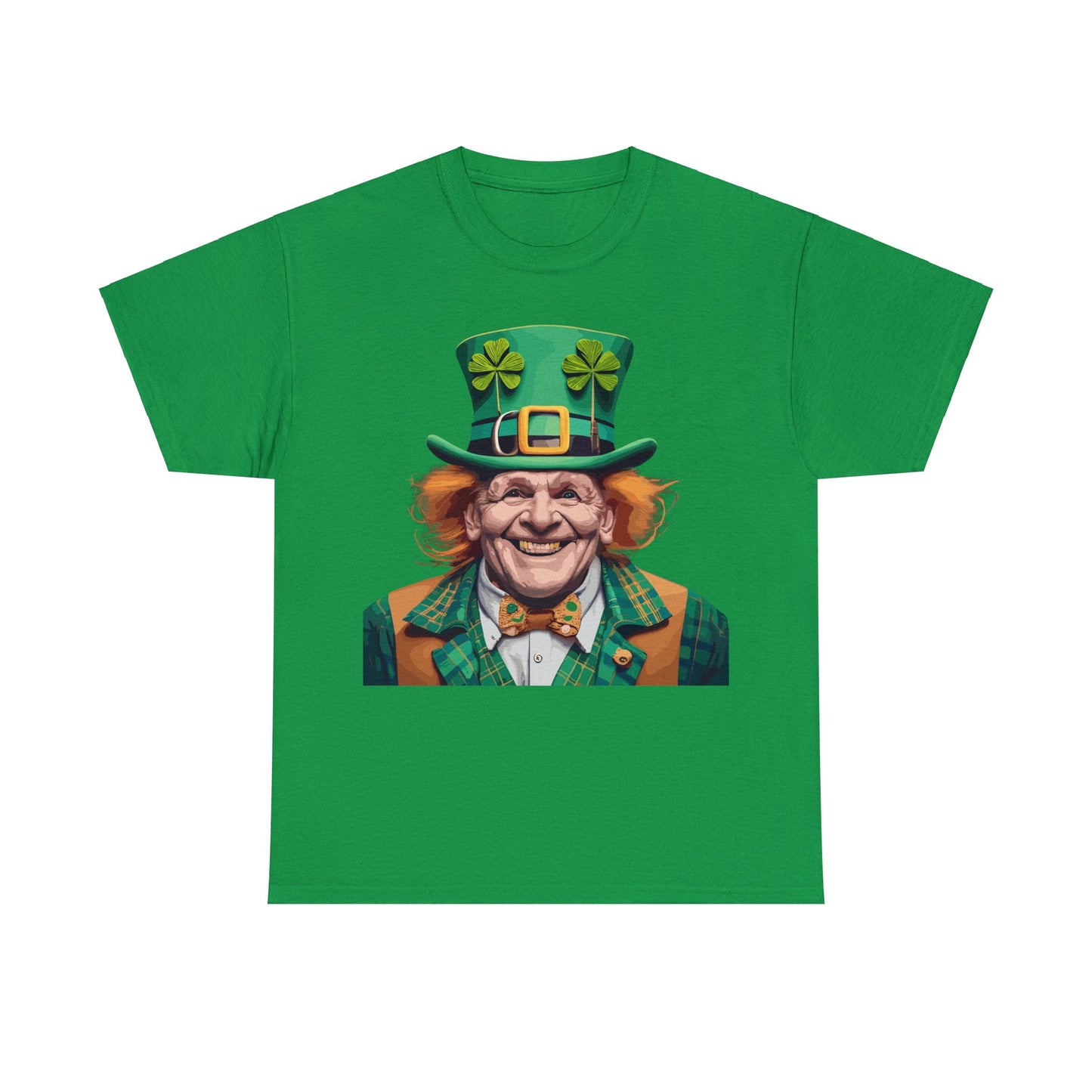 Happy St Patrick's Day, Leprechaun, Holiday, Irish, Family, Clover, Lucky, Unisex Heavy Cotton Tee