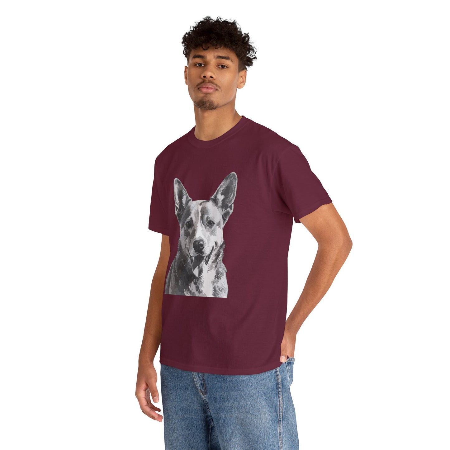 Australian Cattle Dog, Dog, Cute, Puppy, Love, Family Unisex Heavy Cotton Tee