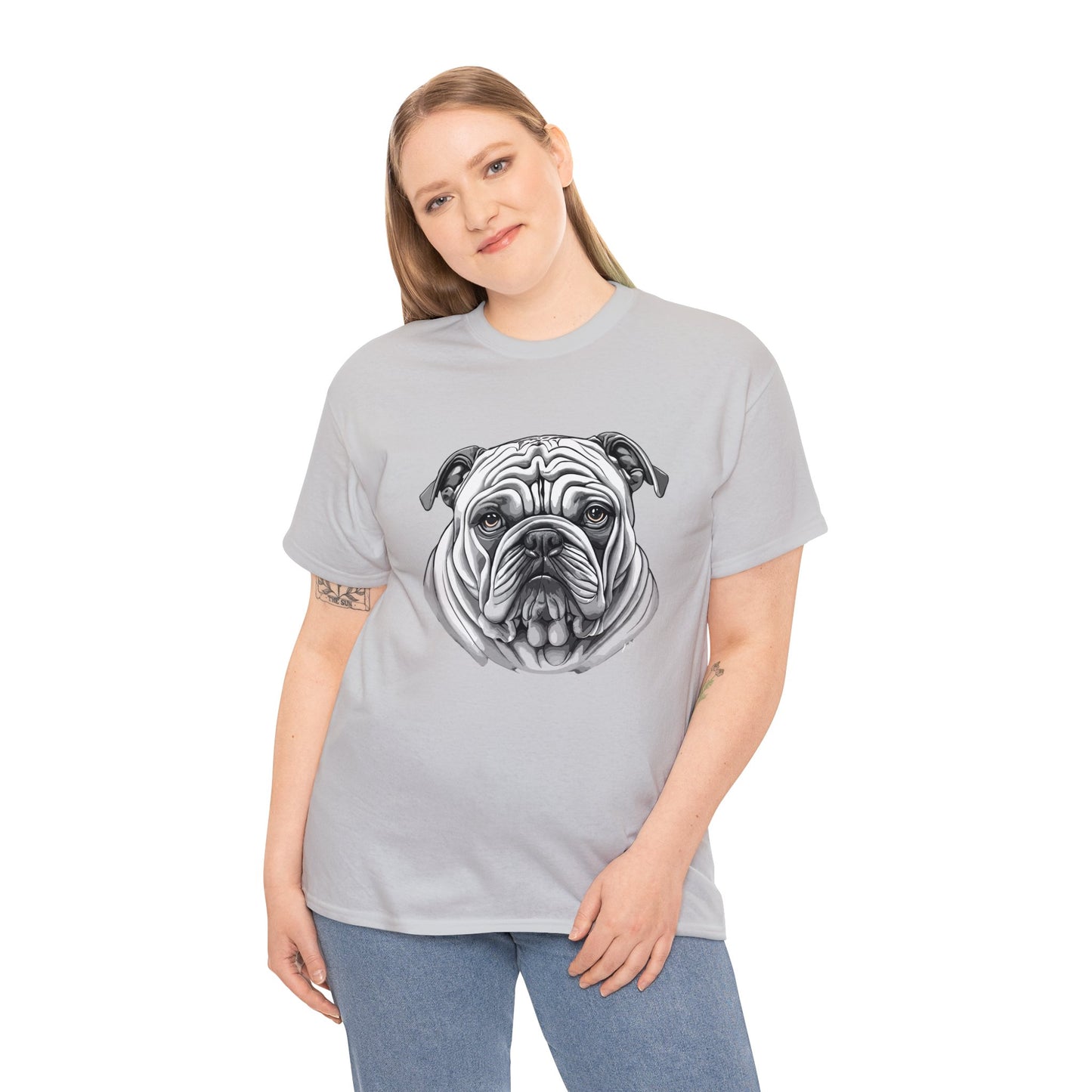 Bull Dog, Dog, Dog Lover, Unisex Heavy Cotton Tee