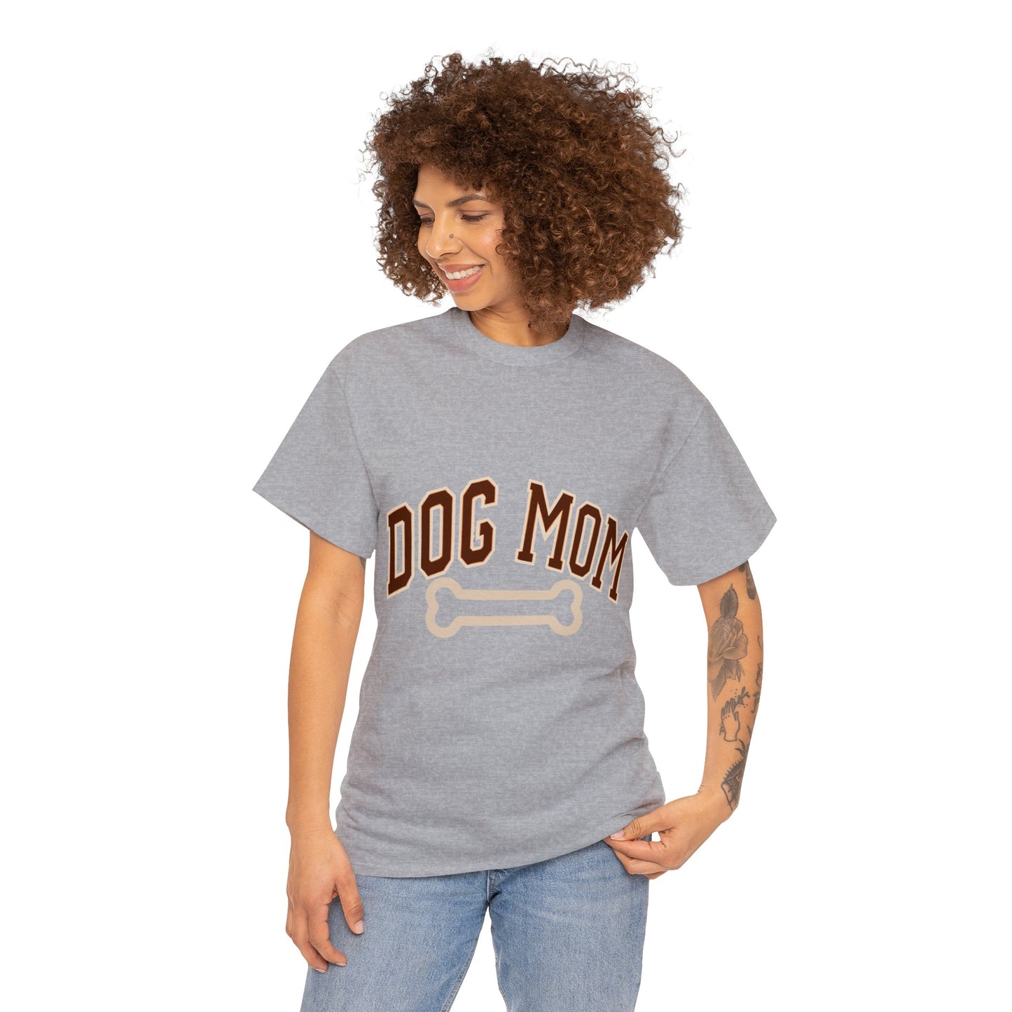Dog Mom, Love, Dog, Mom, Puppy, Family, Unisex Heavy Cotton Tee
