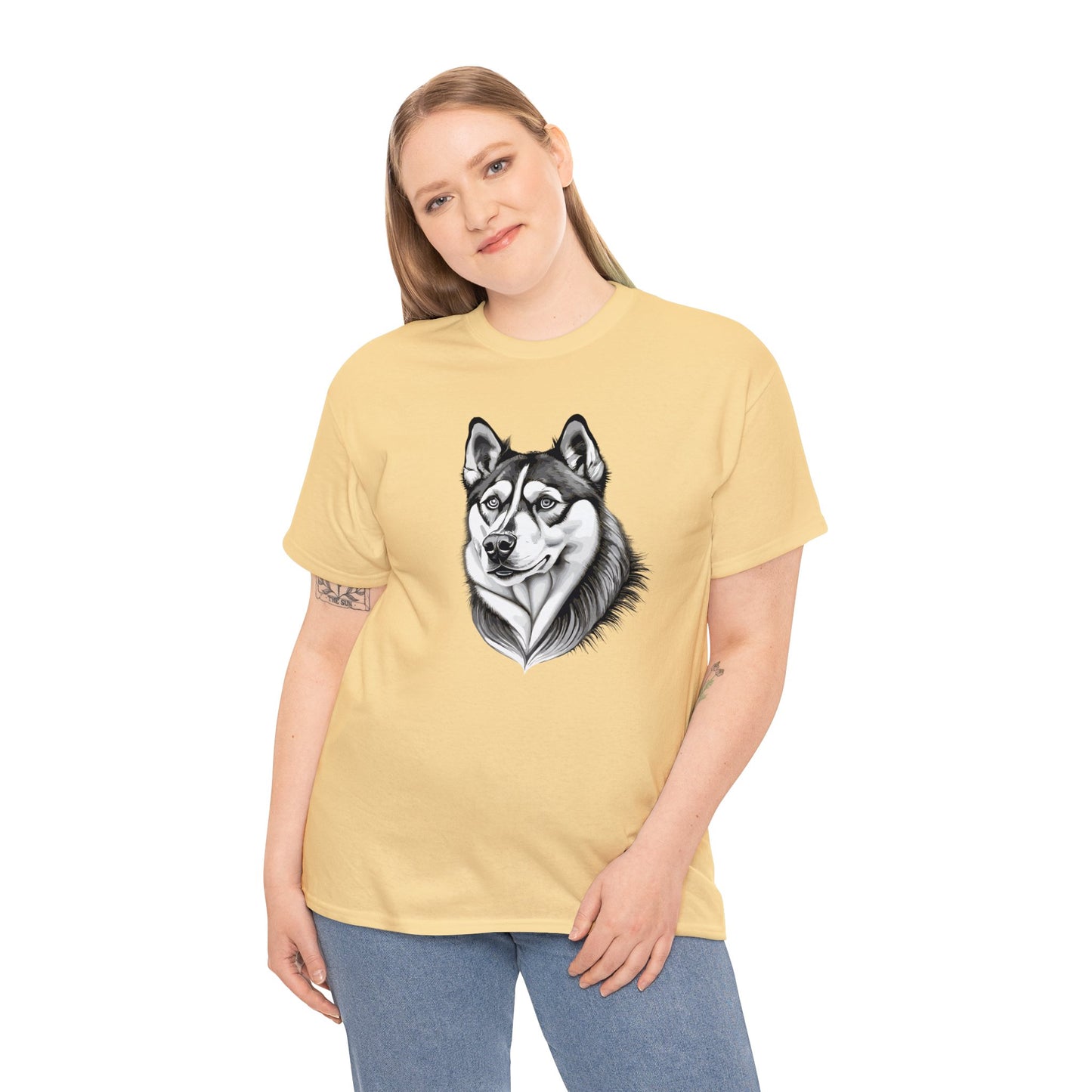 Husky, Dog, Dog Lover, Unisex Heavy Cotton Tee