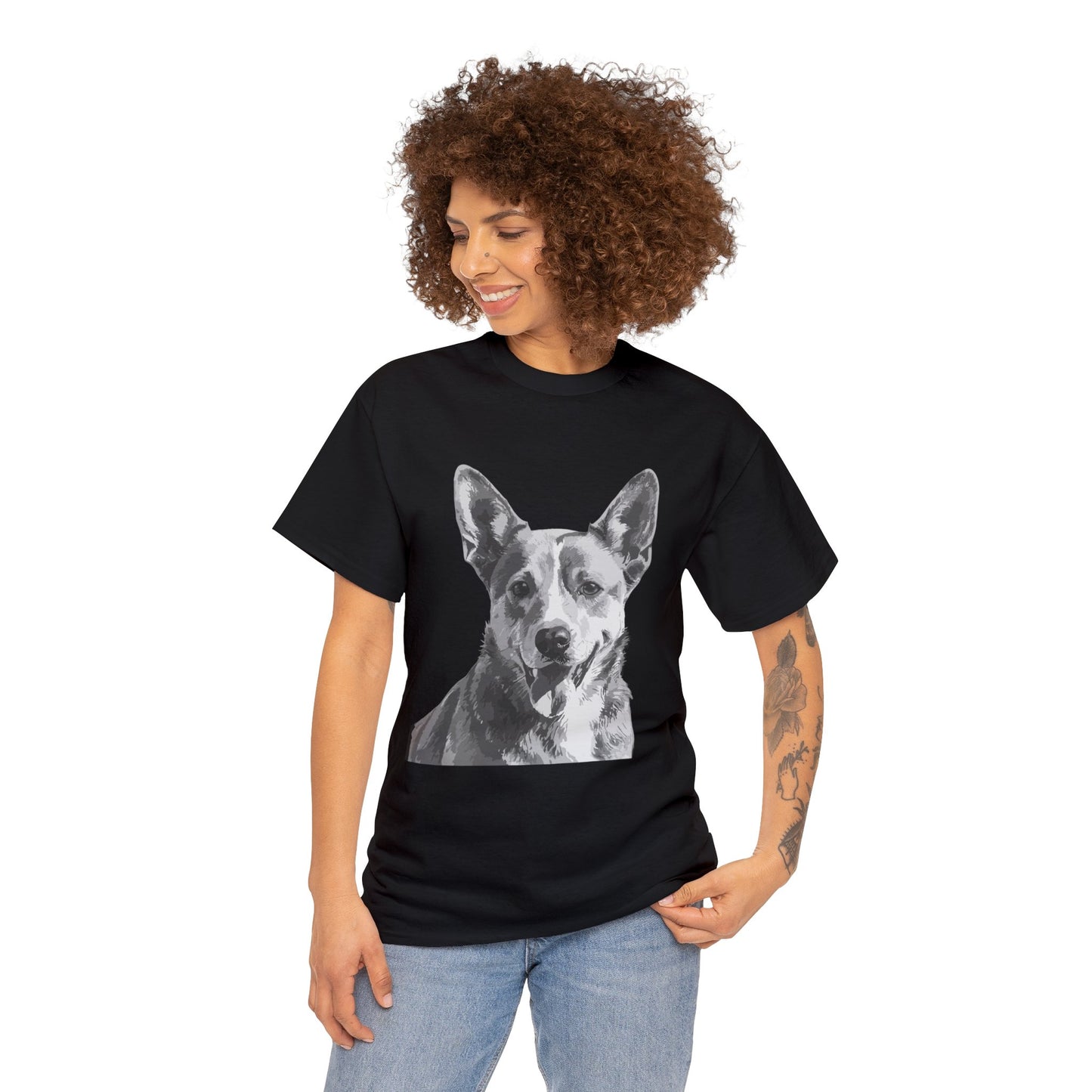 Australian Cattle Dog, Dog, Cute, Puppy, Love, Family Unisex Heavy Cotton Tee