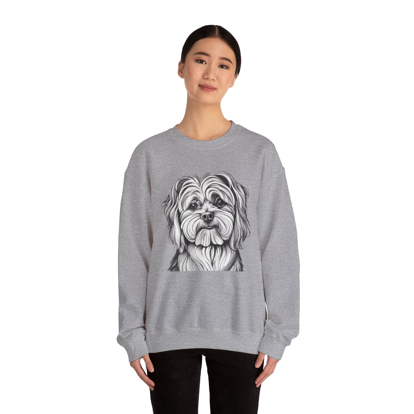 Maltese, Dog, Dog Lover, Unisex Heavy Blend™ Crewneck Sweatshirt