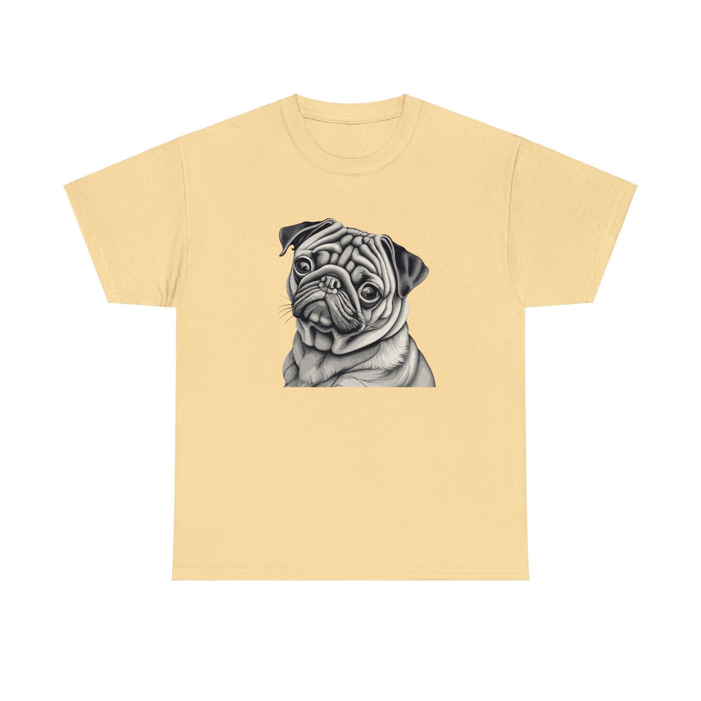 Pug, Dog, Dog Lover, Unisex Heavy Cotton Tee