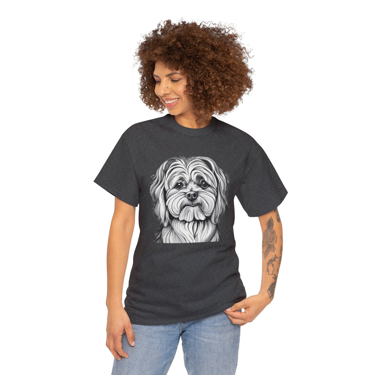 Maltese, Dog, Dog Lover, Unisex Heavy Cotton Tee