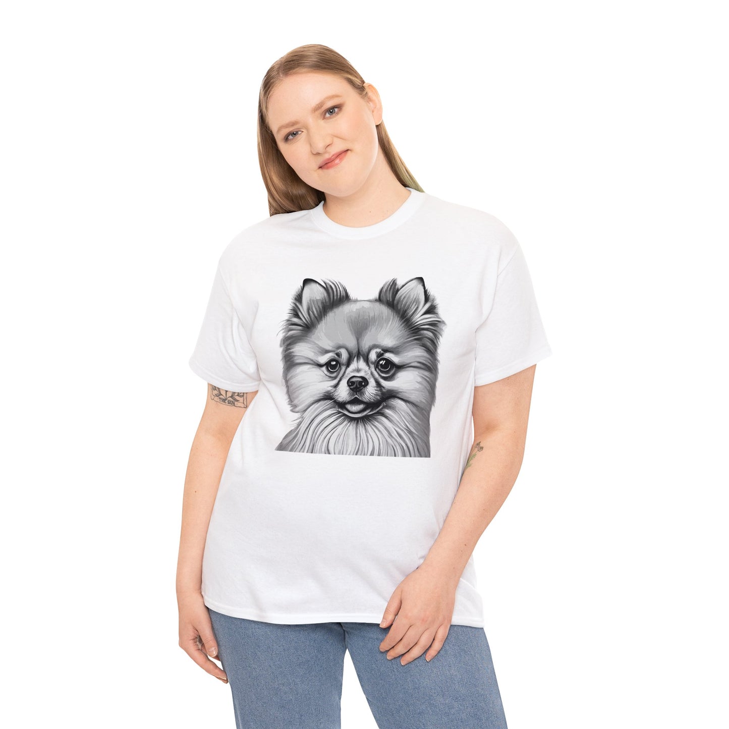 Pomeranian, Dog, Dog Lover, Unisex Heavy Cotton Tee