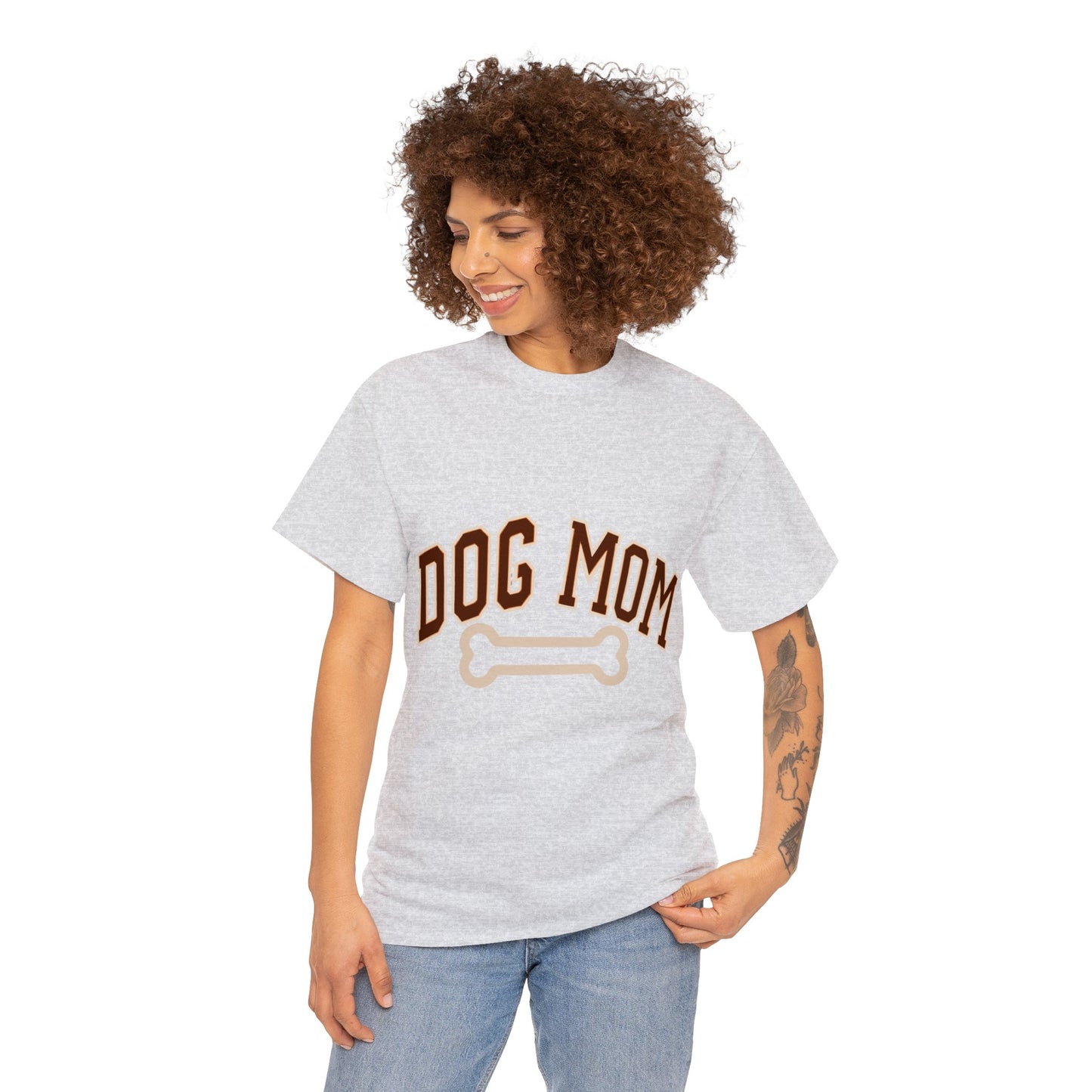 Dog Mom, Love, Dog, Mom, Puppy, Family, Unisex Heavy Cotton Tee
