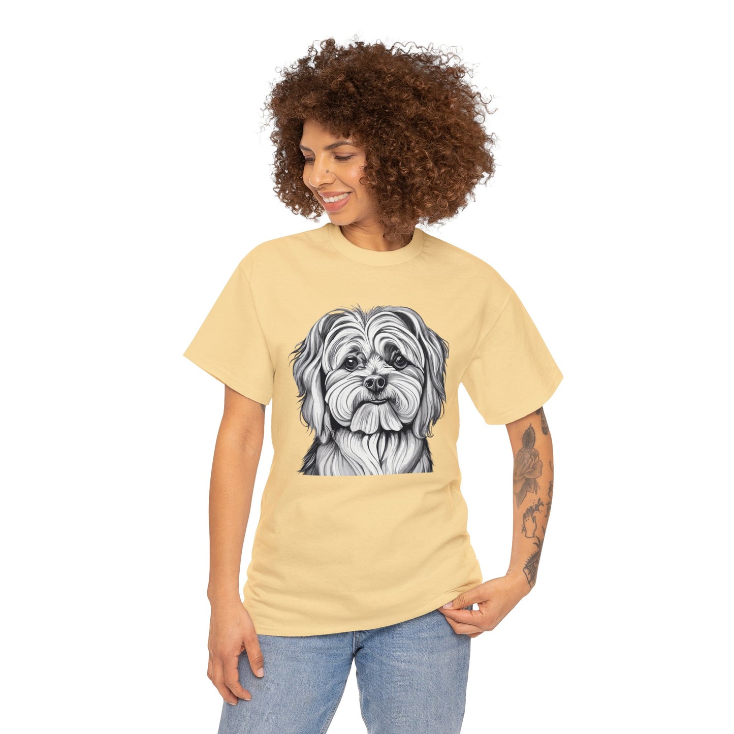Maltese, Dog, Dog Lover, Unisex Heavy Cotton Tee