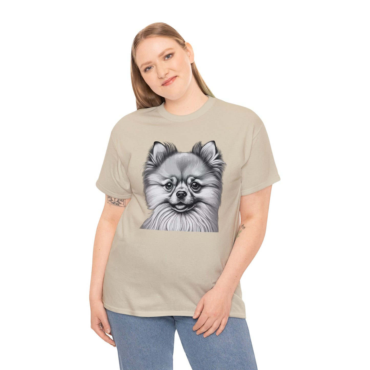 Pomeranian, Dog, Dog Lover, Unisex Heavy Cotton Tee
