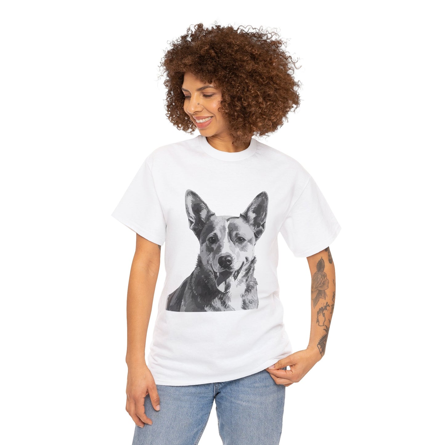 Australian Cattle Dog, Dog, Cute, Puppy, Love, Family Unisex Heavy Cotton Tee