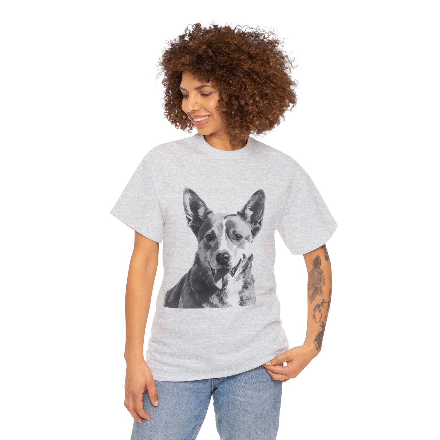 Australian Cattle Dog, Dog, Cute, Puppy, Love, Family Unisex Heavy Cotton Tee