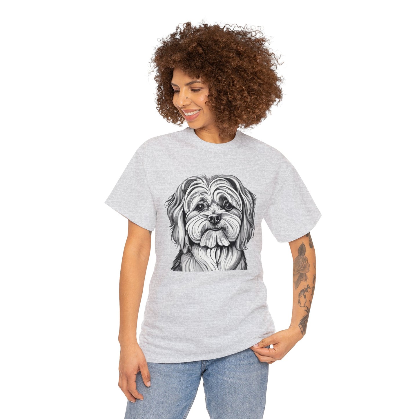 Maltese, Dog, Dog Lover, Unisex Heavy Cotton Tee