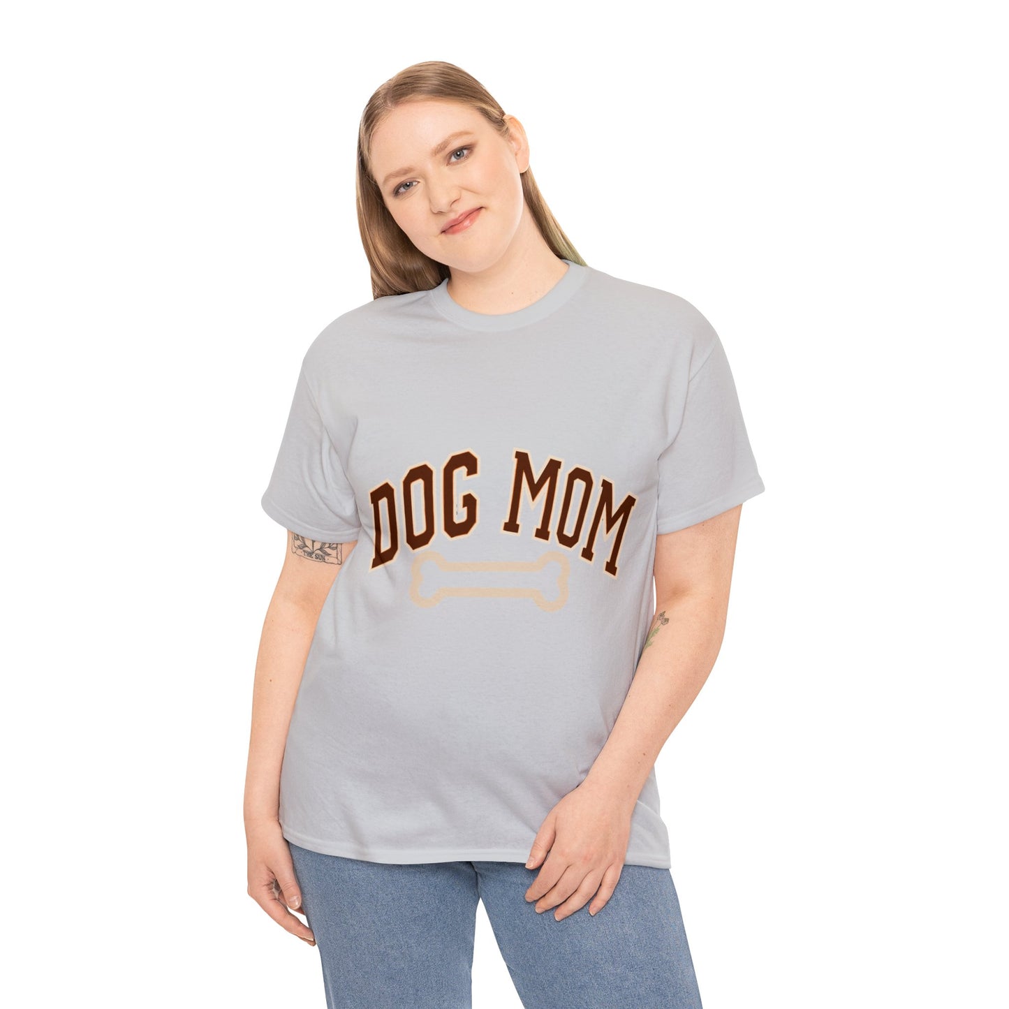 Dog Mom, Love, Dog, Mom, Puppy, Family, Unisex Heavy Cotton Tee