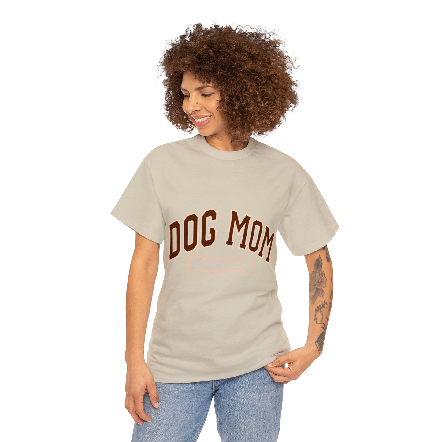 Dog Mom, Love, Dog, Mom, Puppy, Family, Unisex Heavy Cotton Tee