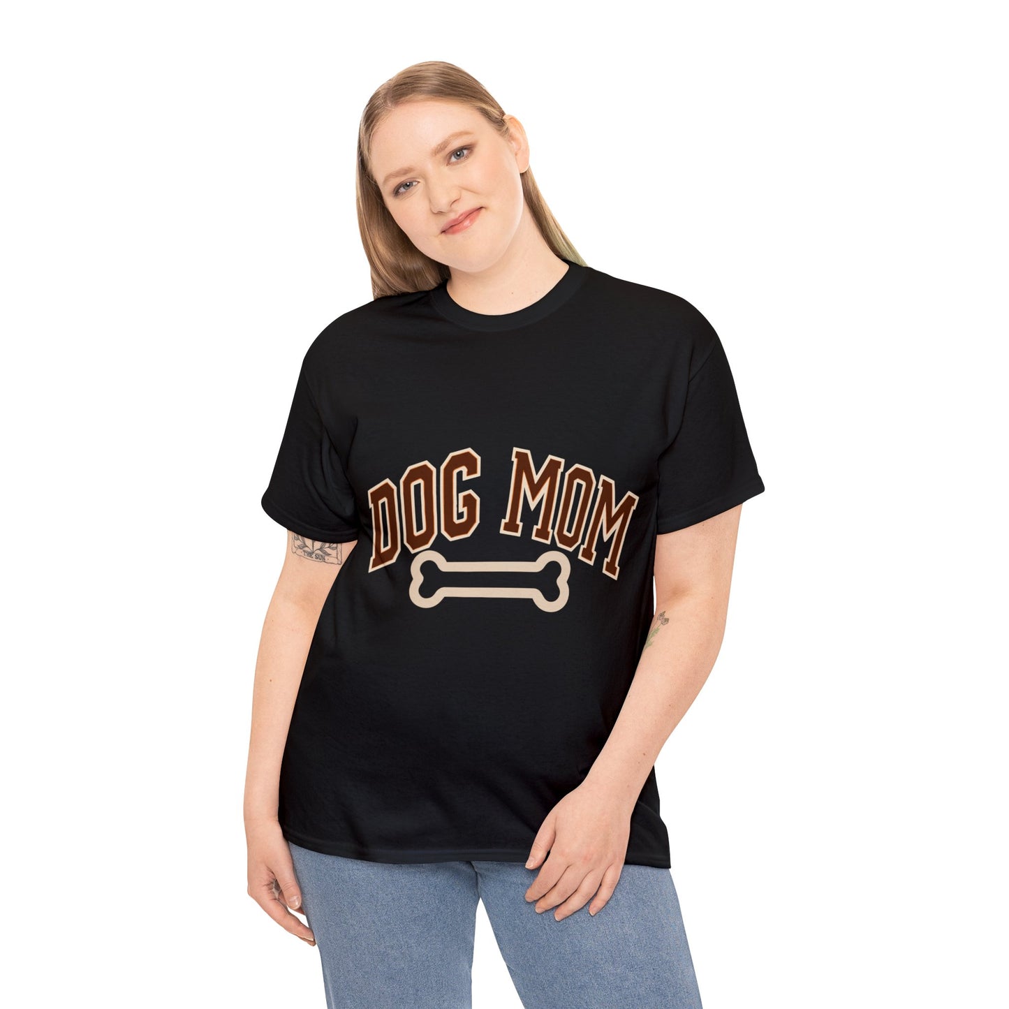 Dog Mom, Love, Dog, Mom, Puppy, Family, Unisex Heavy Cotton Tee