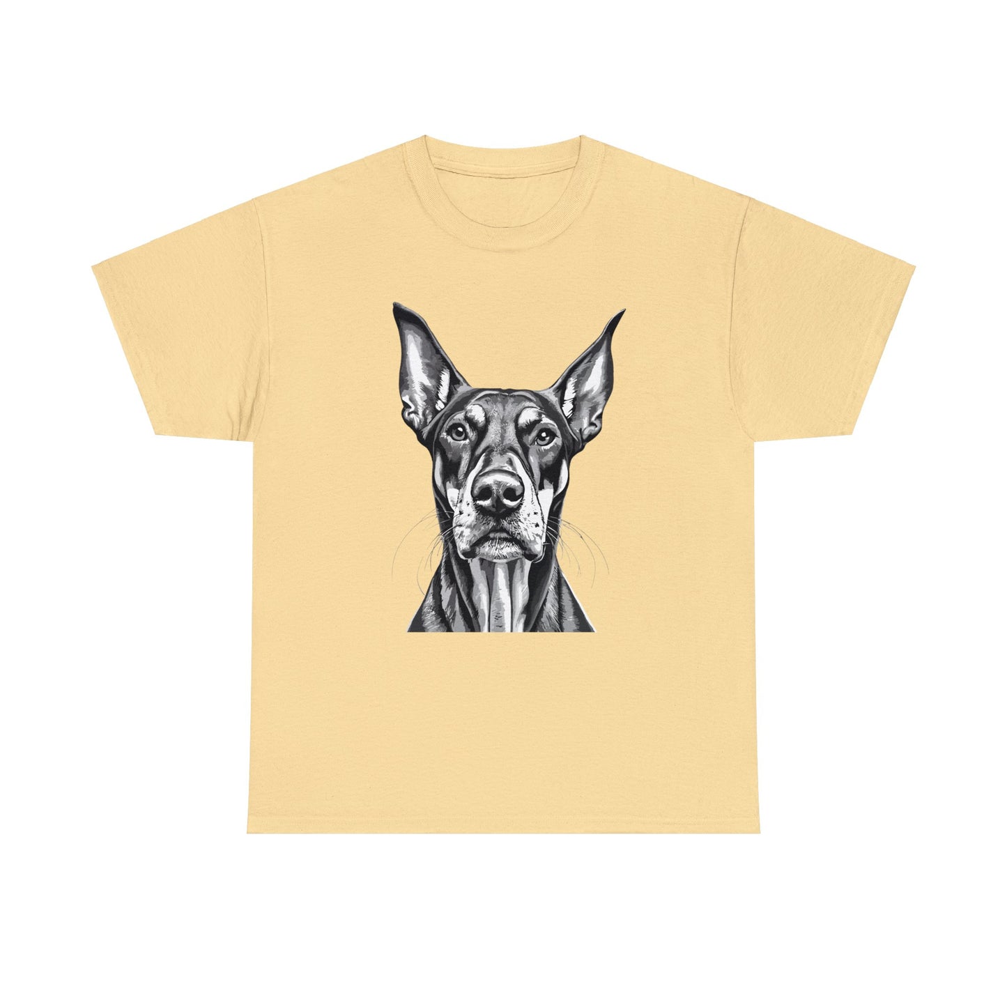 Doberman Pinscher, Dog, Cute, Puppy, Love, Family, Unisex Heavy Cotton Tee