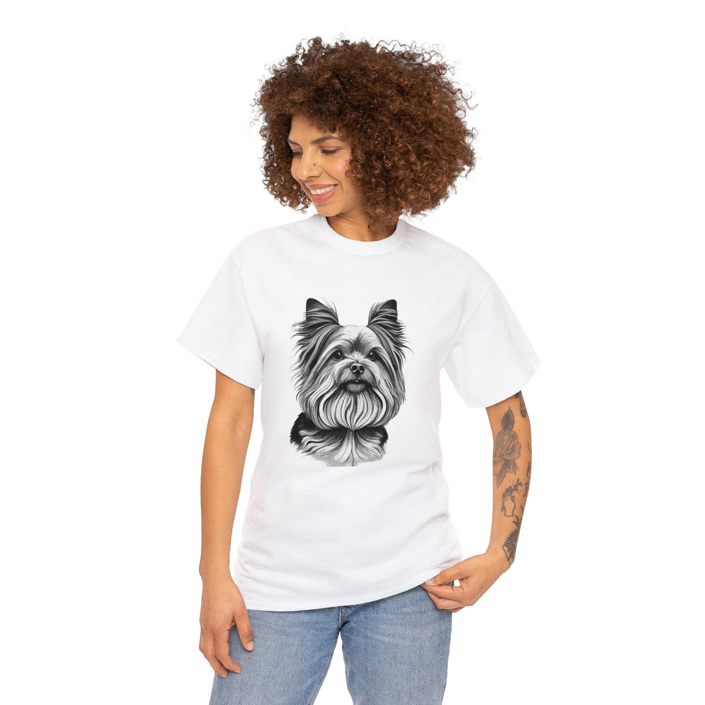 Yorkie, Dog, Dog Lover, Unisex Heavy Cotton Tee