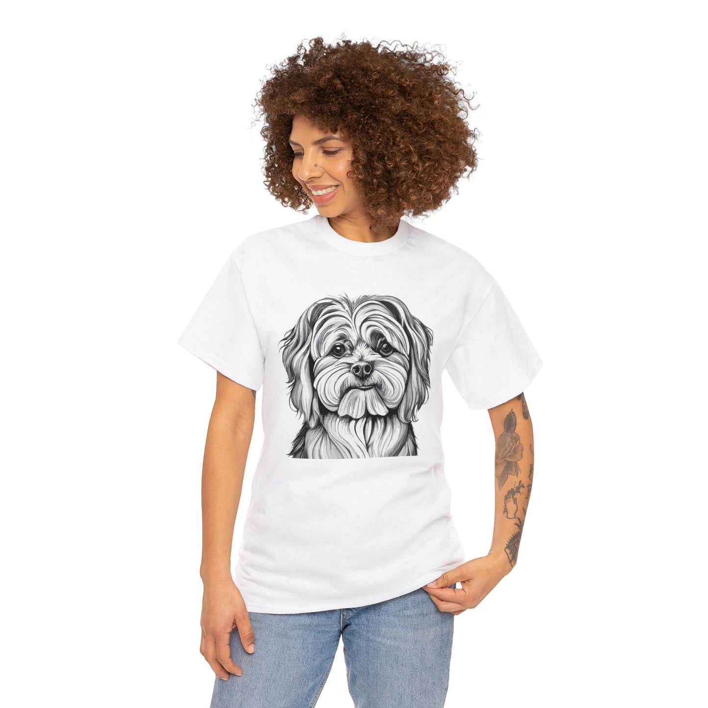 Maltese, Dog, Dog Lover, Unisex Heavy Cotton Tee