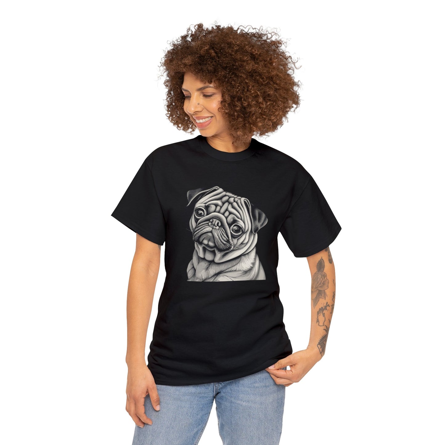 Pug, Dog, Dog Lover, Unisex Heavy Cotton Tee