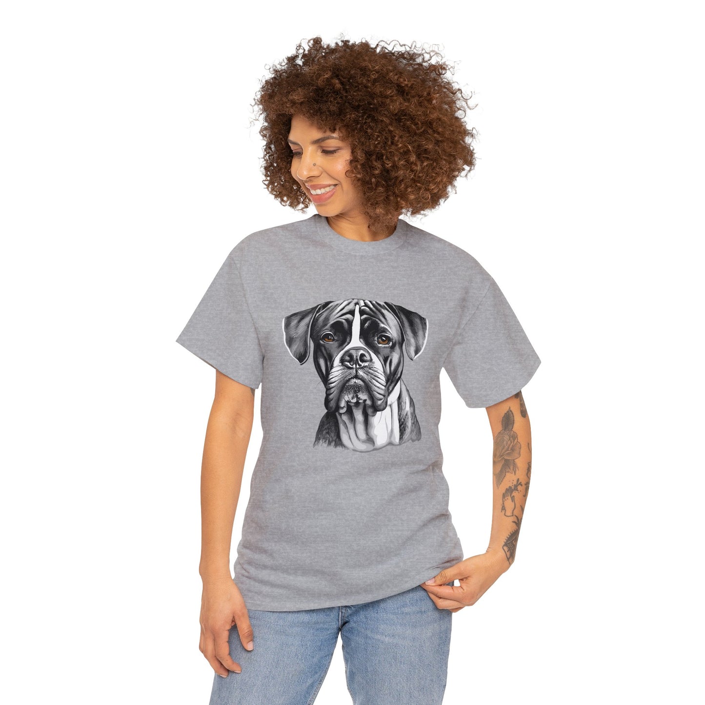 Boxer, Dog, Dog Lover, Unisex Heavy Cotton Tee