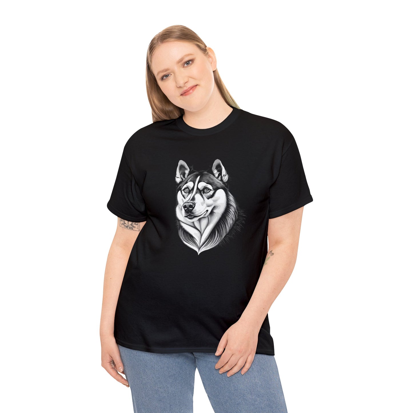 Husky, Dog, Dog Lover, Unisex Heavy Cotton Tee