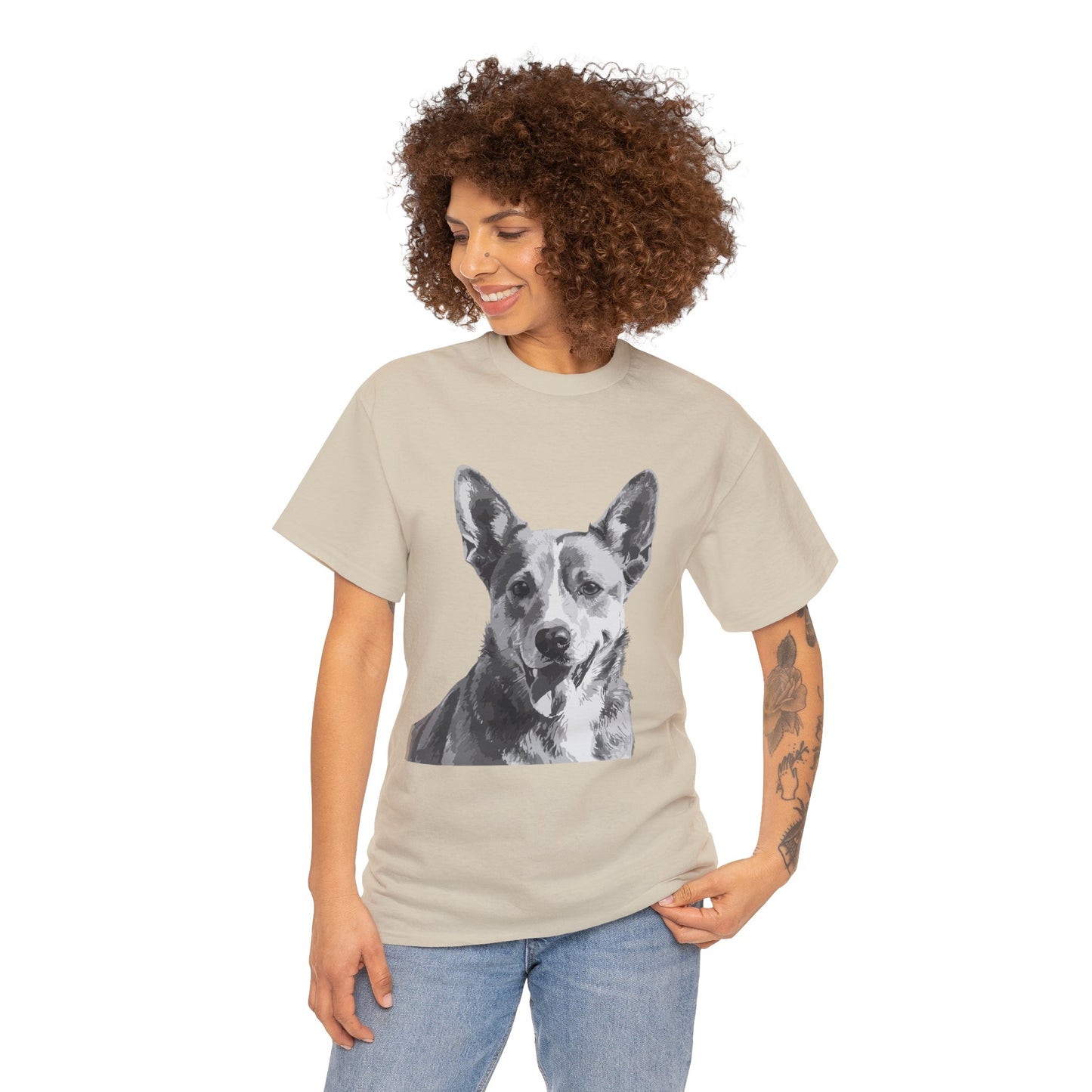 Australian Cattle Dog, Dog, Cute, Puppy, Love, Family Unisex Heavy Cotton Tee