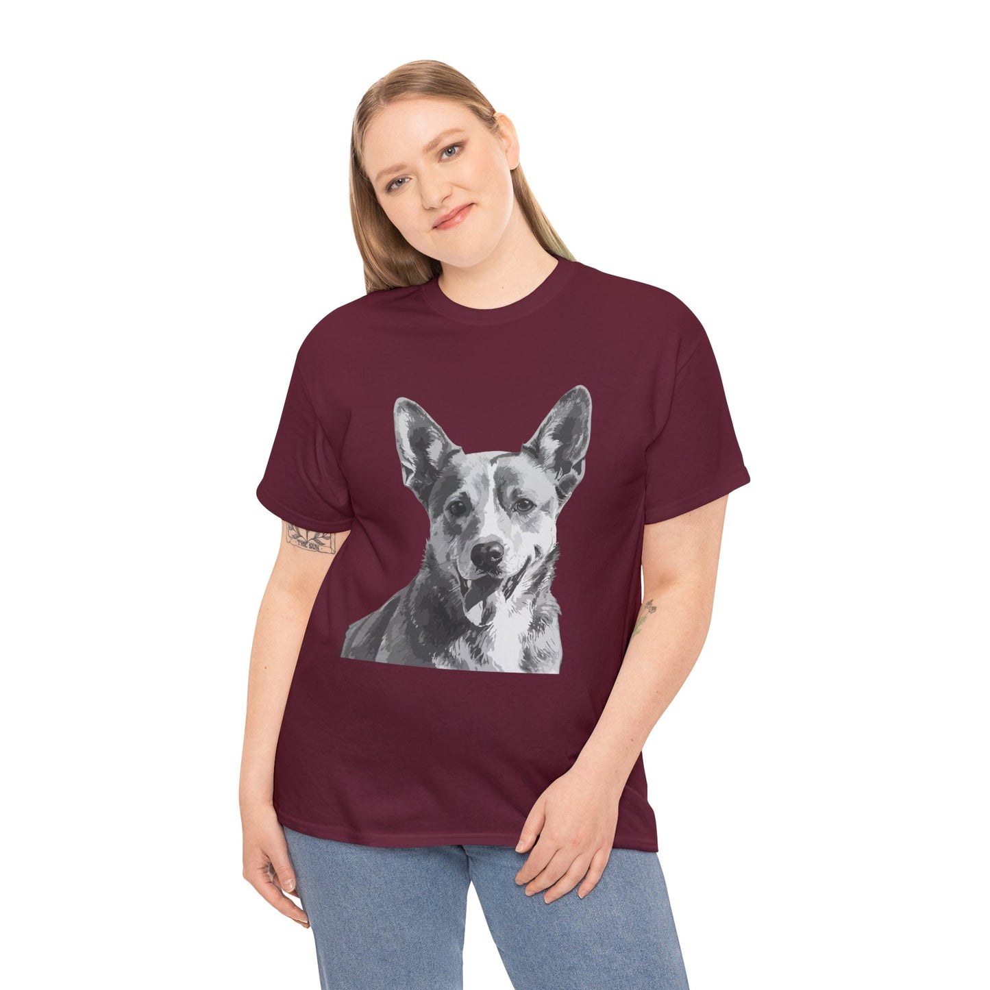 Australian Cattle Dog, Dog, Cute, Puppy, Love, Family Unisex Heavy Cotton Tee