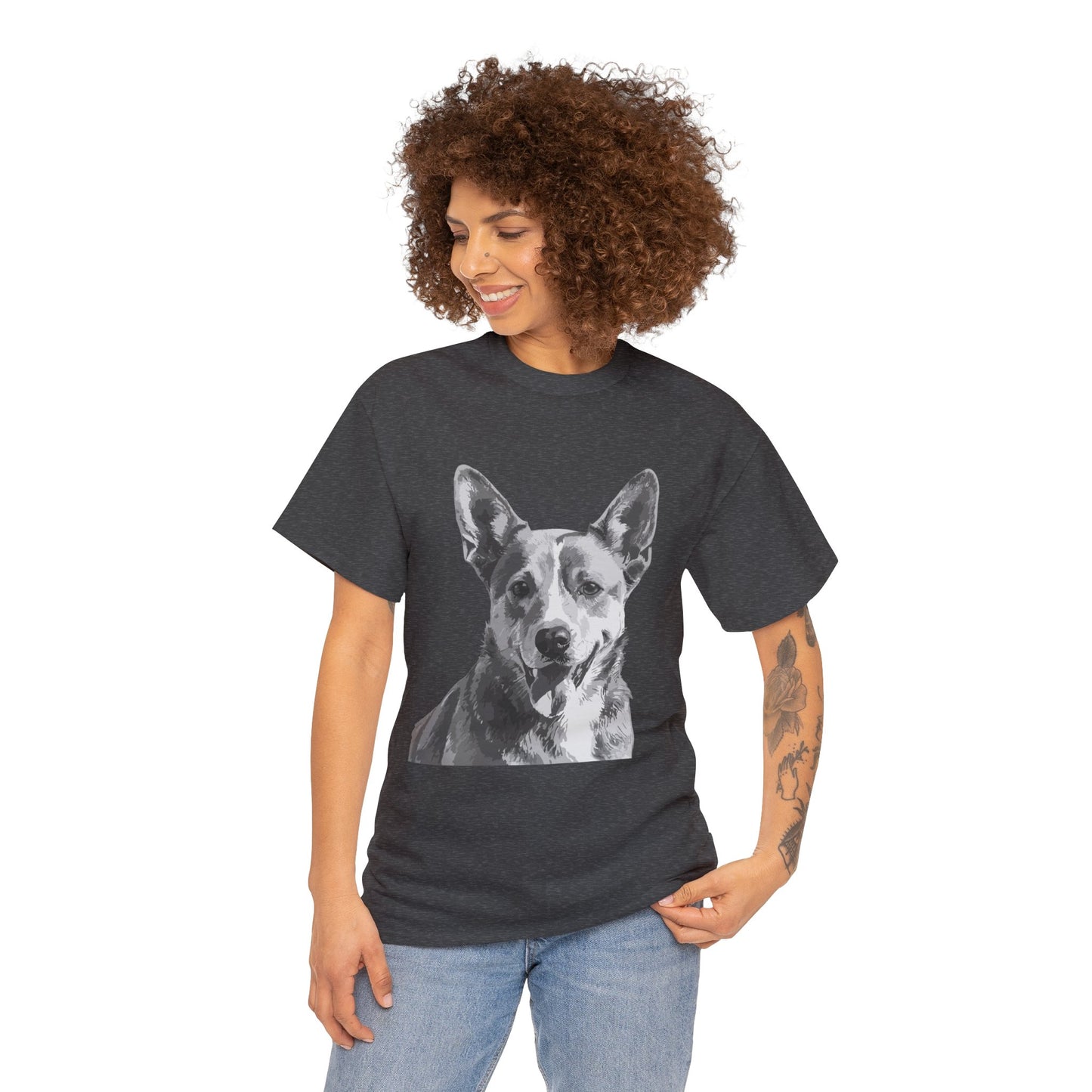 Australian Cattle Dog, Dog, Cute, Puppy, Love, Family Unisex Heavy Cotton Tee